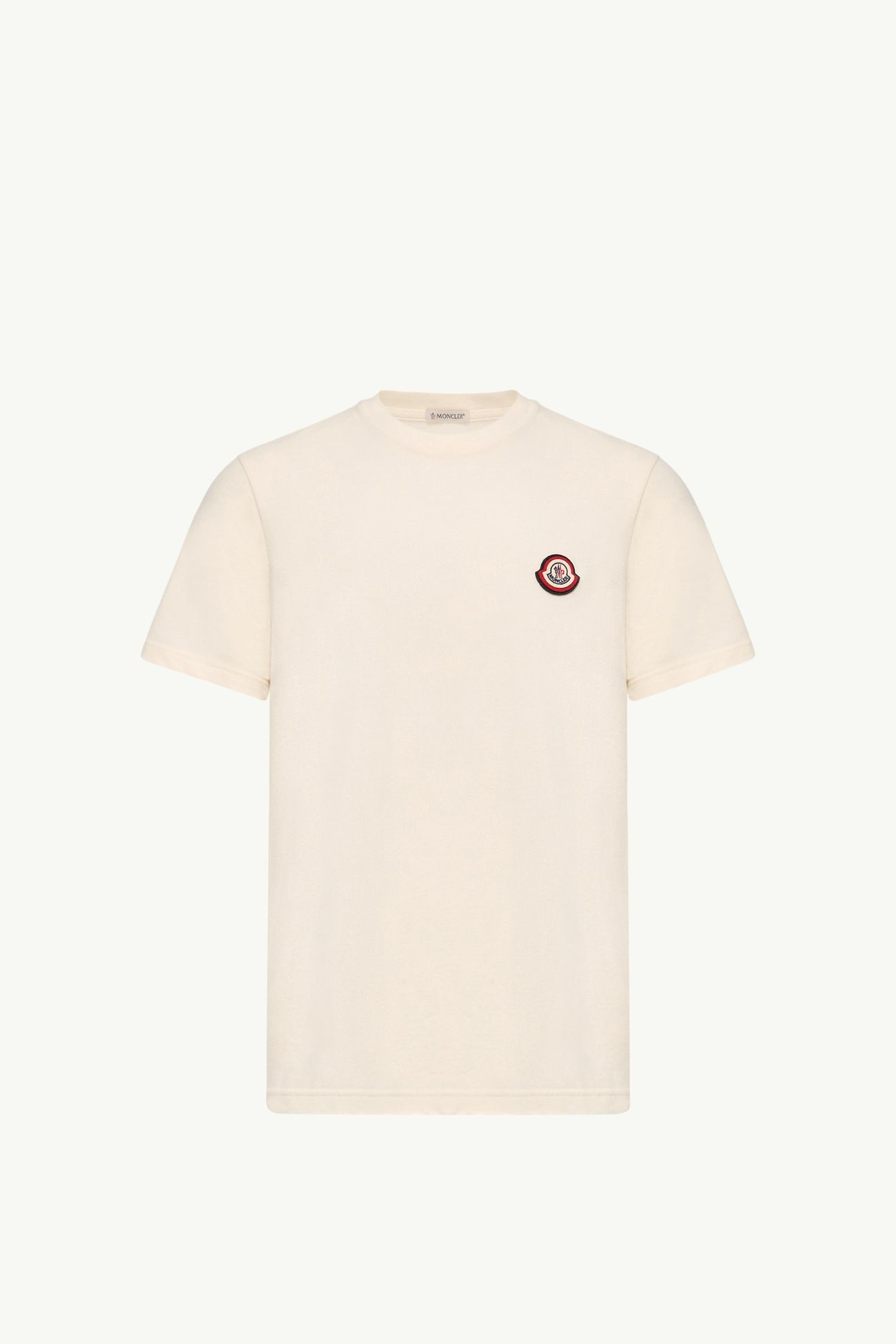 T-shirt en jersey de coton à logo Hommes Blanc Ivoire Moncler 2