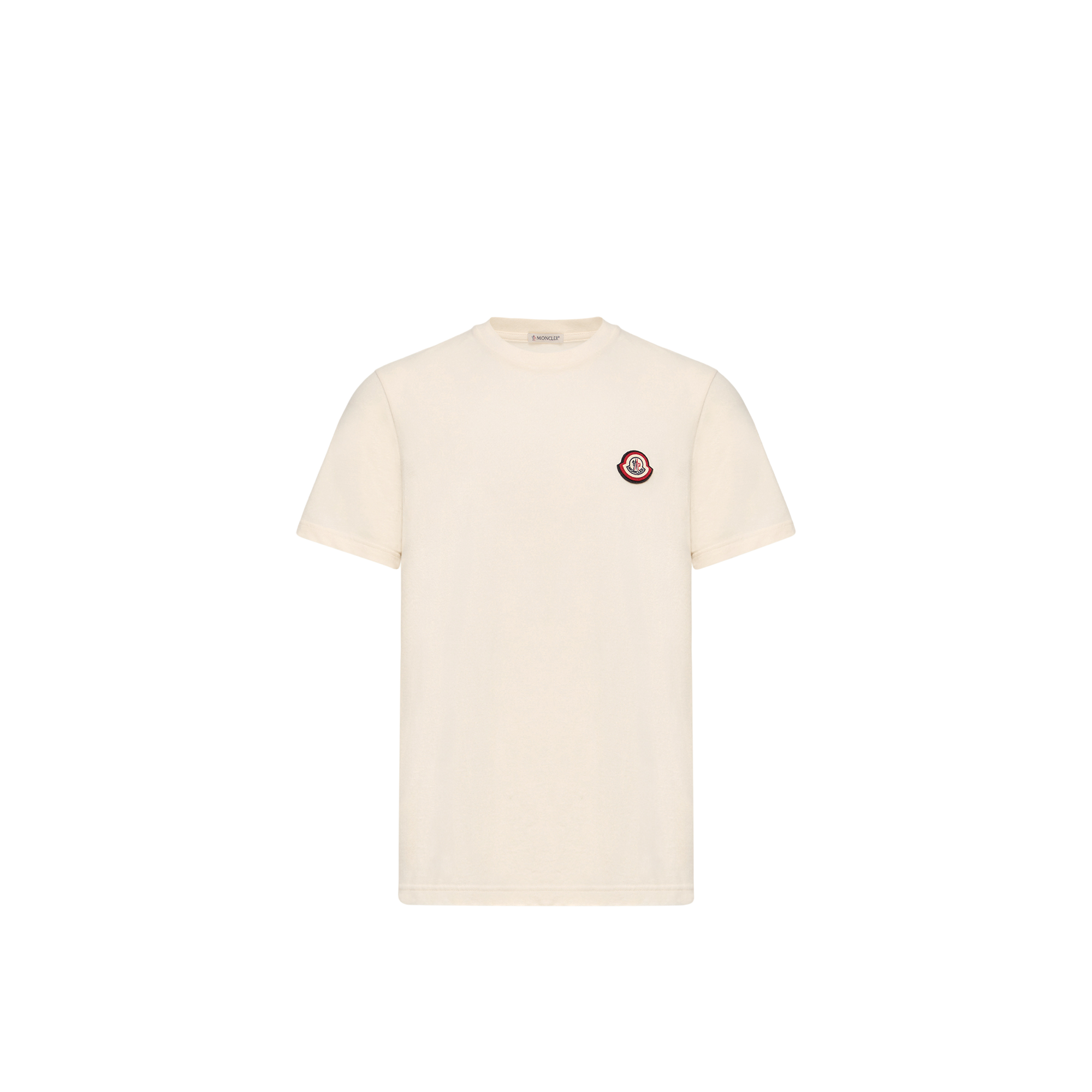 Moncler   Logo Cotton Jersey T-Shirt for Men in White, Size: L
