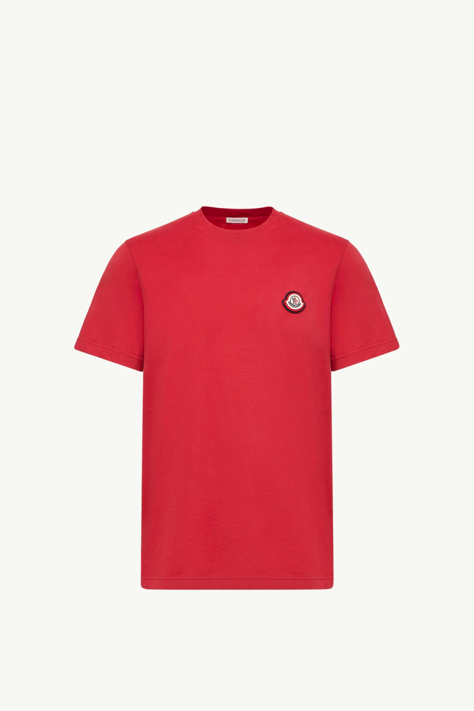 T-shirt en jersey de coton à logo Hommes Rouge Moncler, 1 of 0