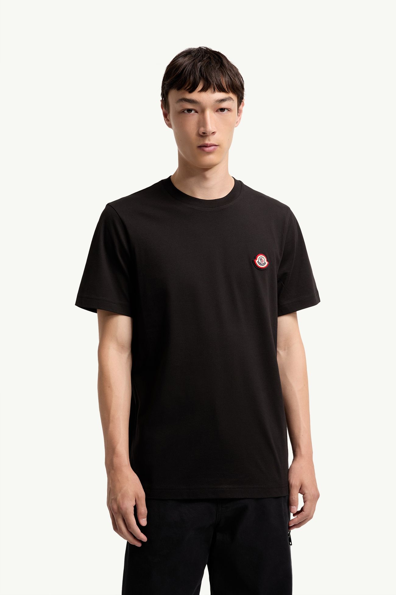 男士标识棉质T恤 男士 黑色 Moncler 3