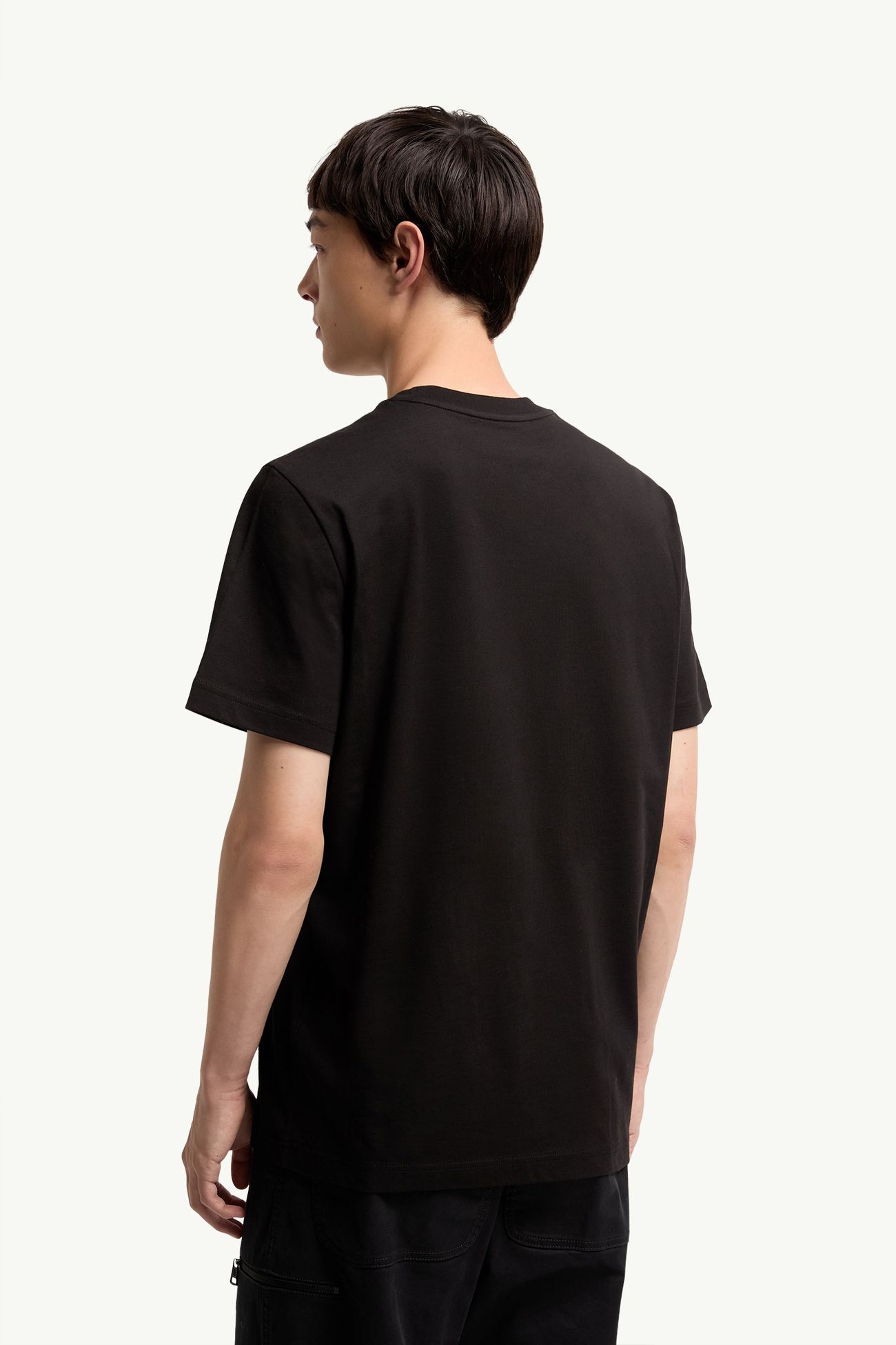T-shirt en jersey de coton à logo Hommes Noir Moncler 4