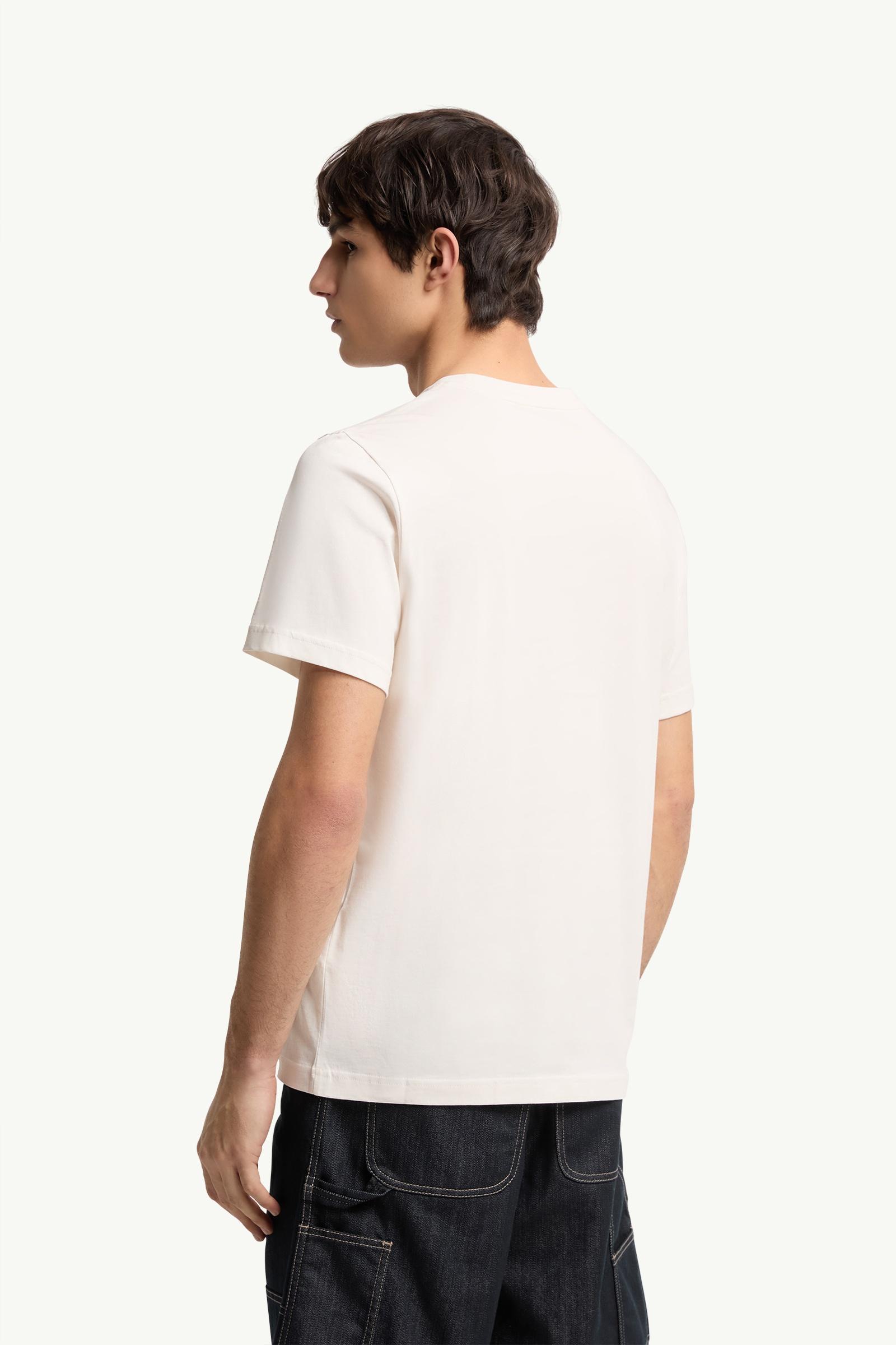 White Logo Cotton T-Shirt - Polos & T-shirts for Men | Moncler US