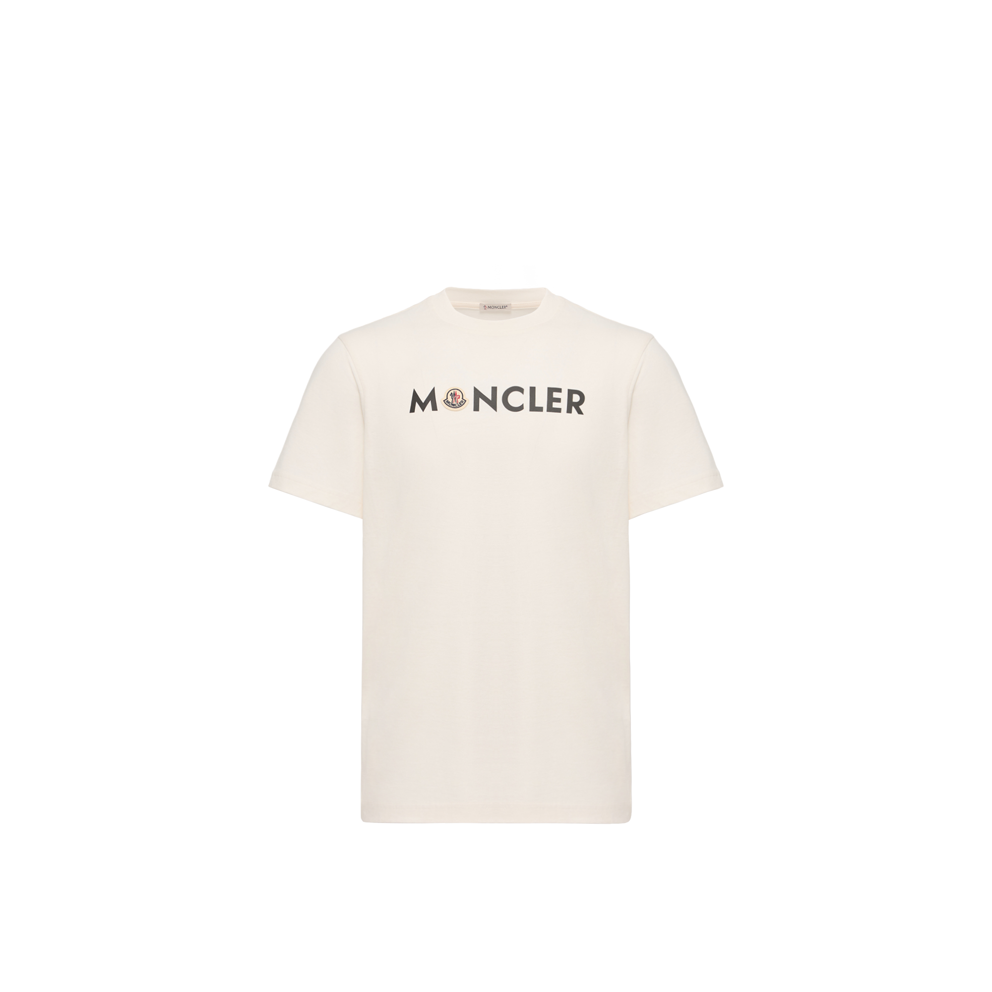 Moncler   Logo Cotton T-Shirt for Men in White, Size: L