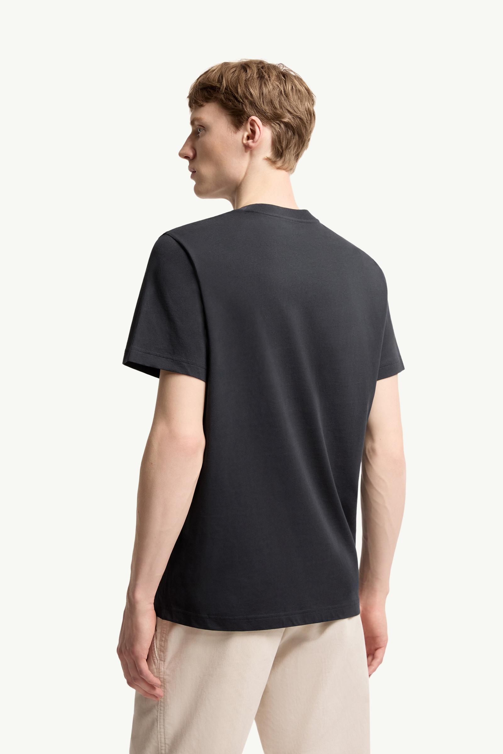 Dark Blue Logo Cotton T-Shirt - Polos & T-shirts for Men | Moncler US