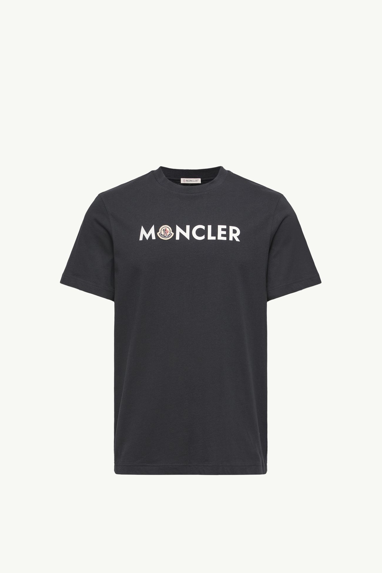 T-shirt logata in cotone Uomo Blu Scuro Moncler 2