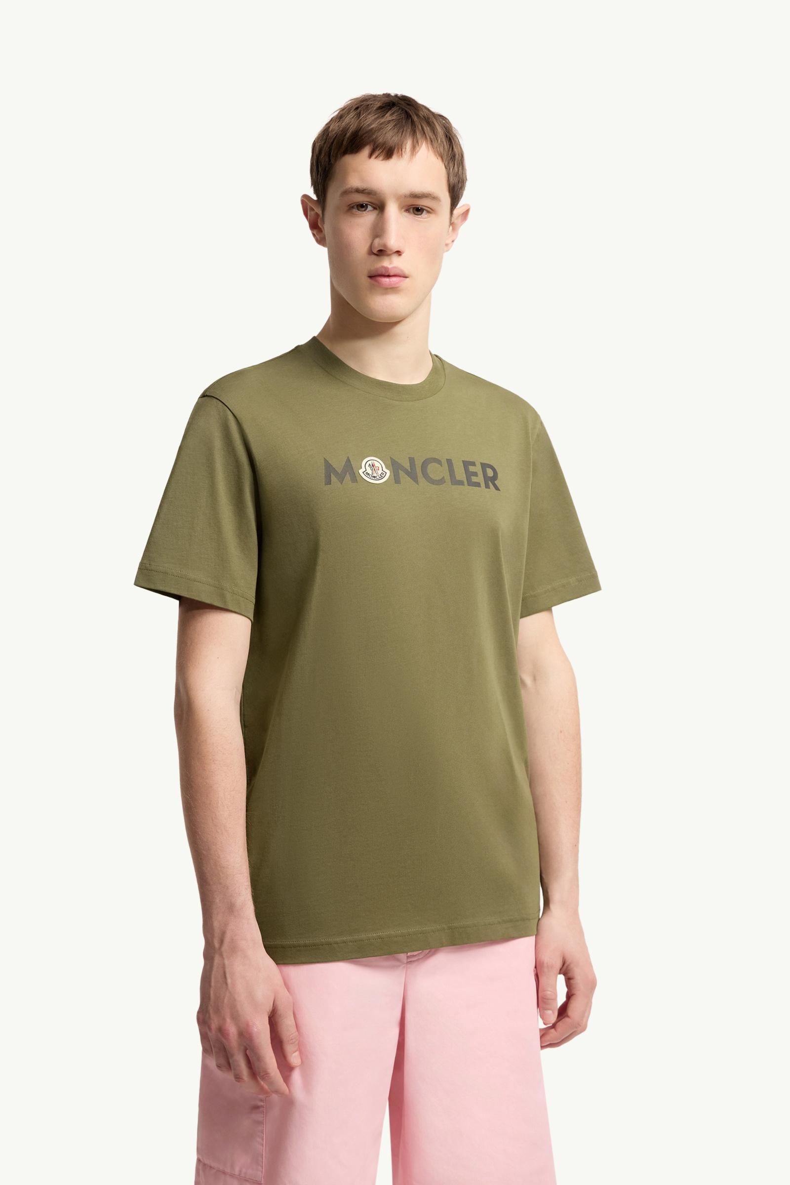 Olive Green Logo Cotton T-Shirt - Polos & T-shirts for Men