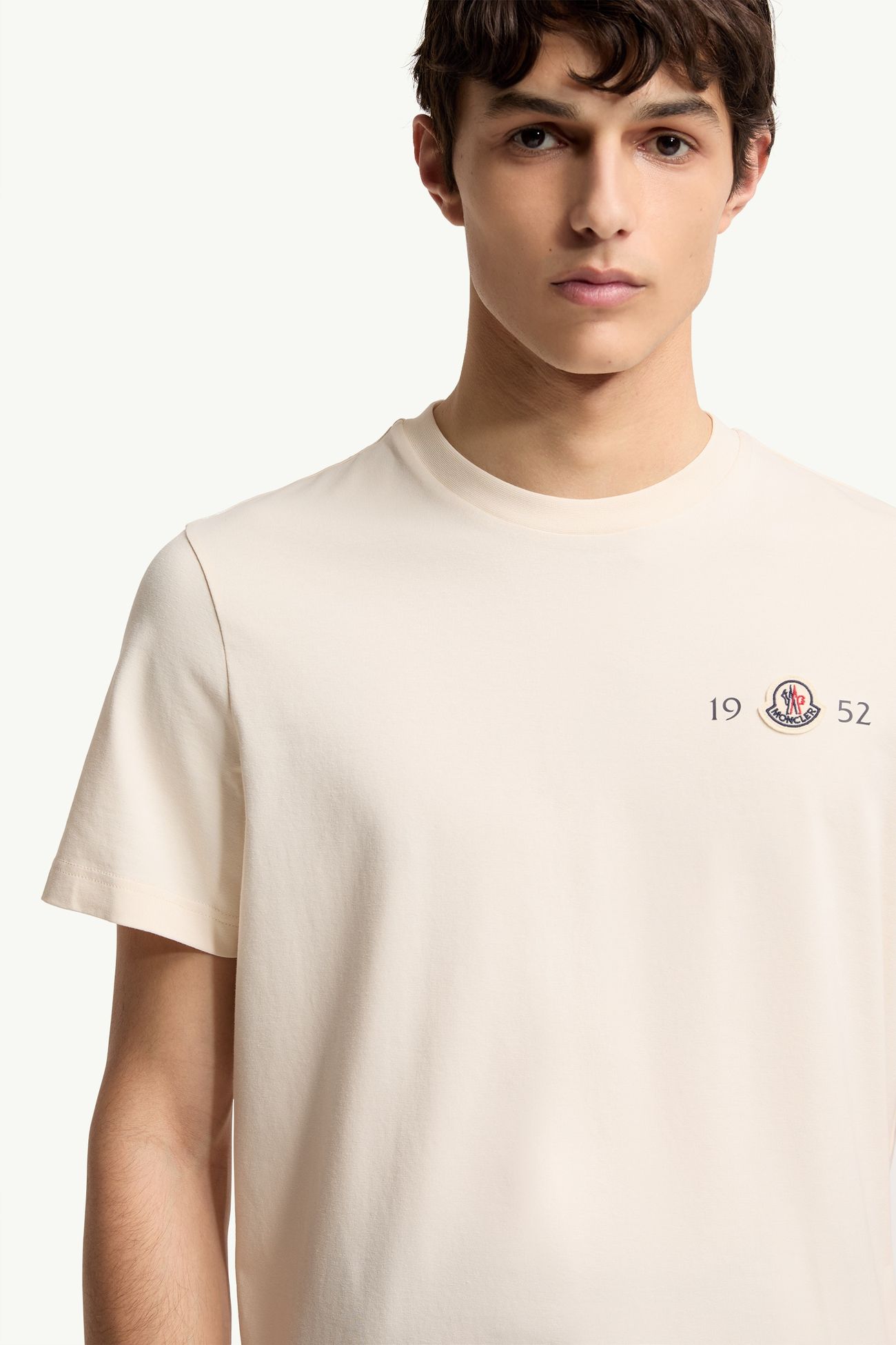 男士标识棉质T恤 男士 白色 Moncler 5