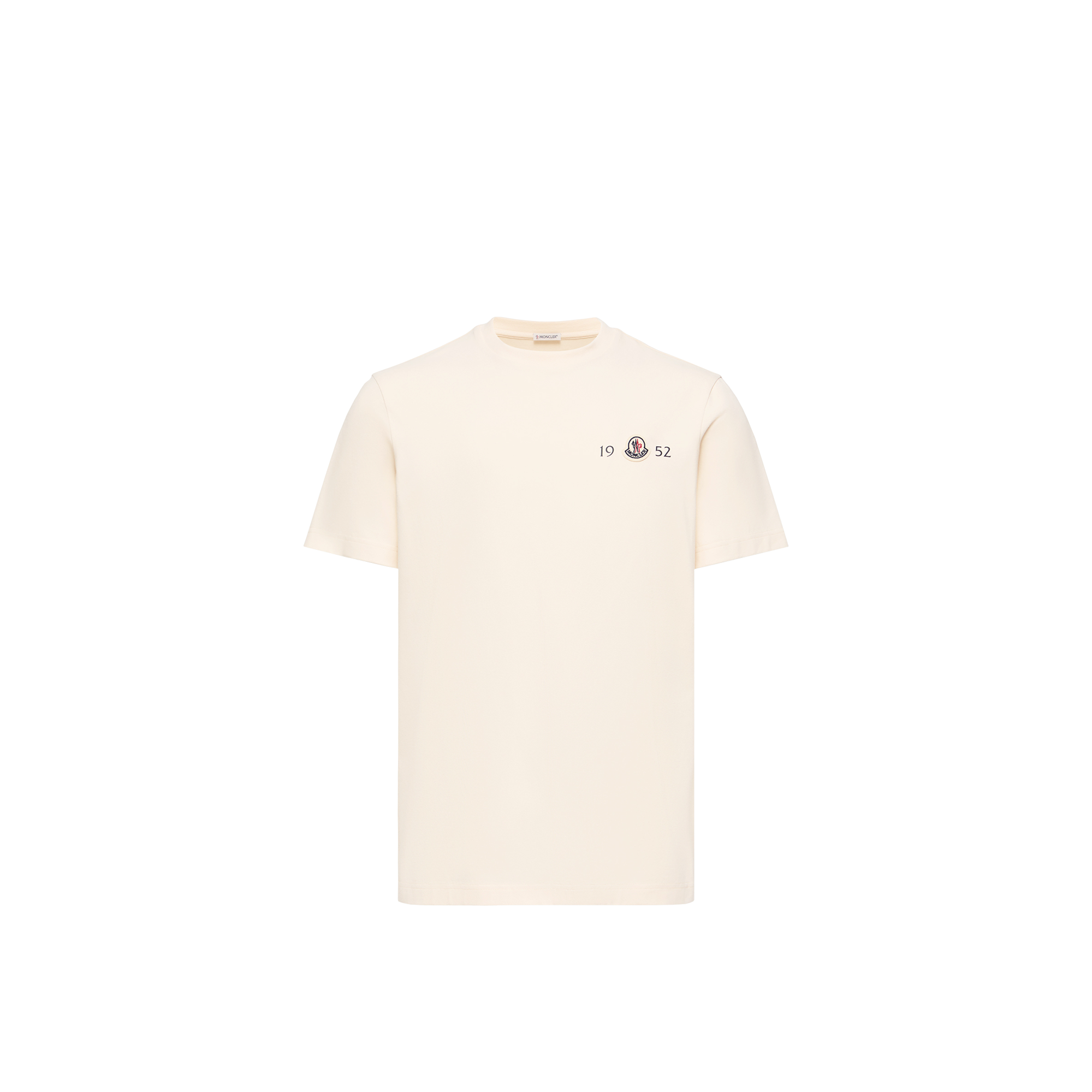 Moncler   Logo Cotton T-Shirt for Men in White, Size: Xs