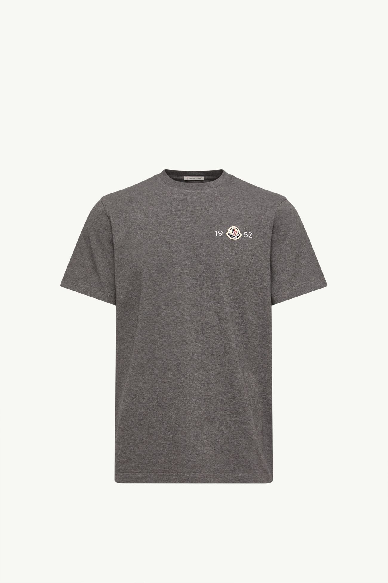 Logo Cotton T-Shirt Men Dark Gray Moncler 2