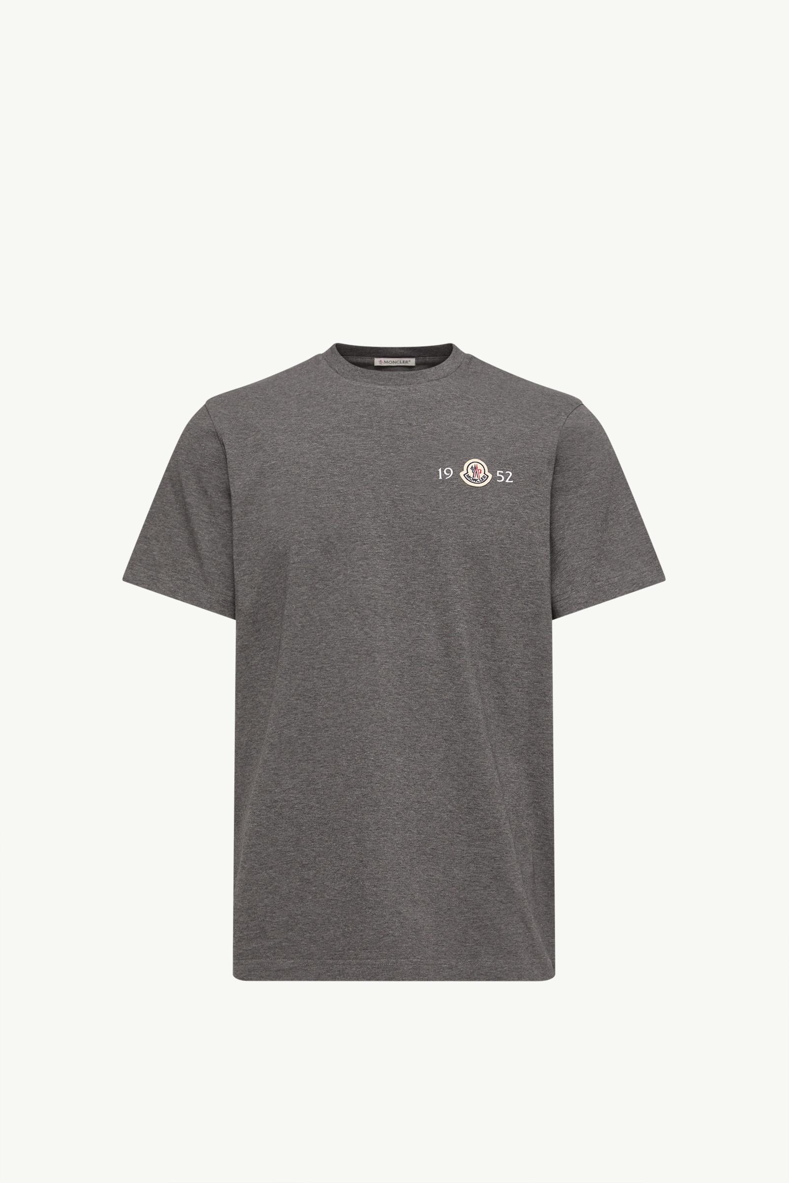 Dark Grey Logo Cotton T-Shirt - Polos & T-shirts for Men | Moncler US