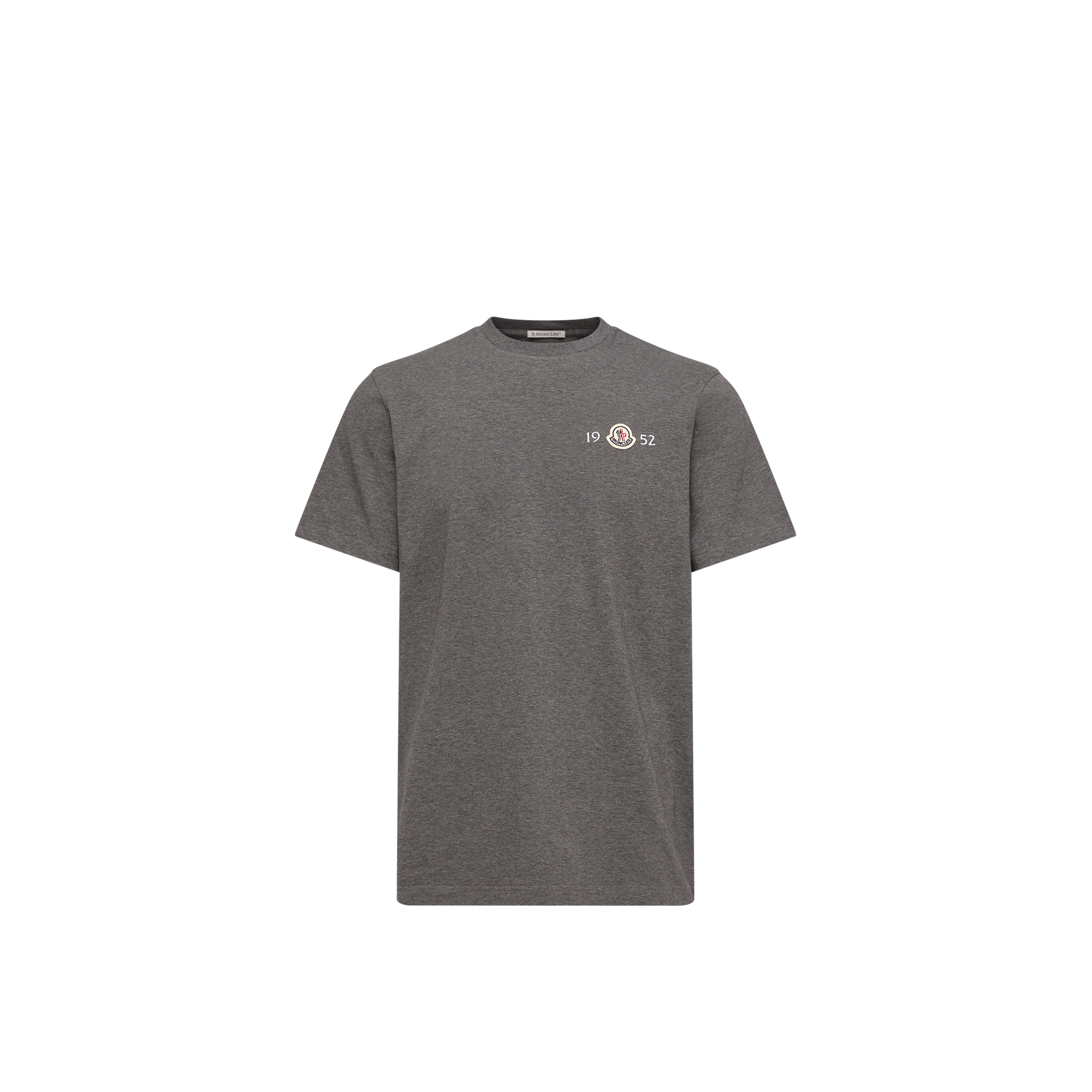 Moncler   Logo Cotton T-Shirt for Men in Gray, Size: M