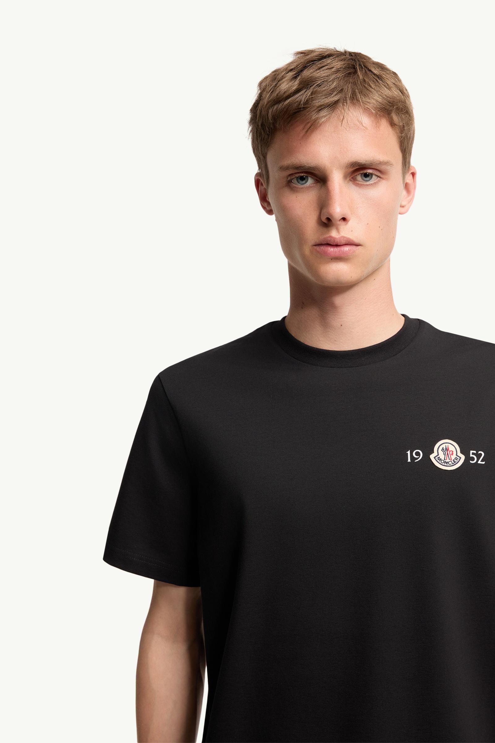 Black Logo Cotton T-Shirt - Polos & T-shirts for Men | Moncler US