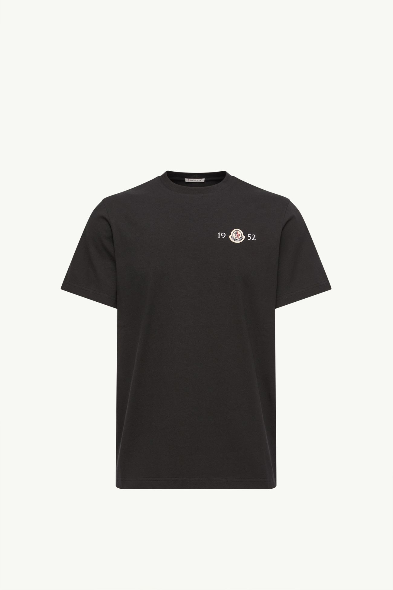 Camiseta de algodón con logotipo Hombre Negro Moncler 2
