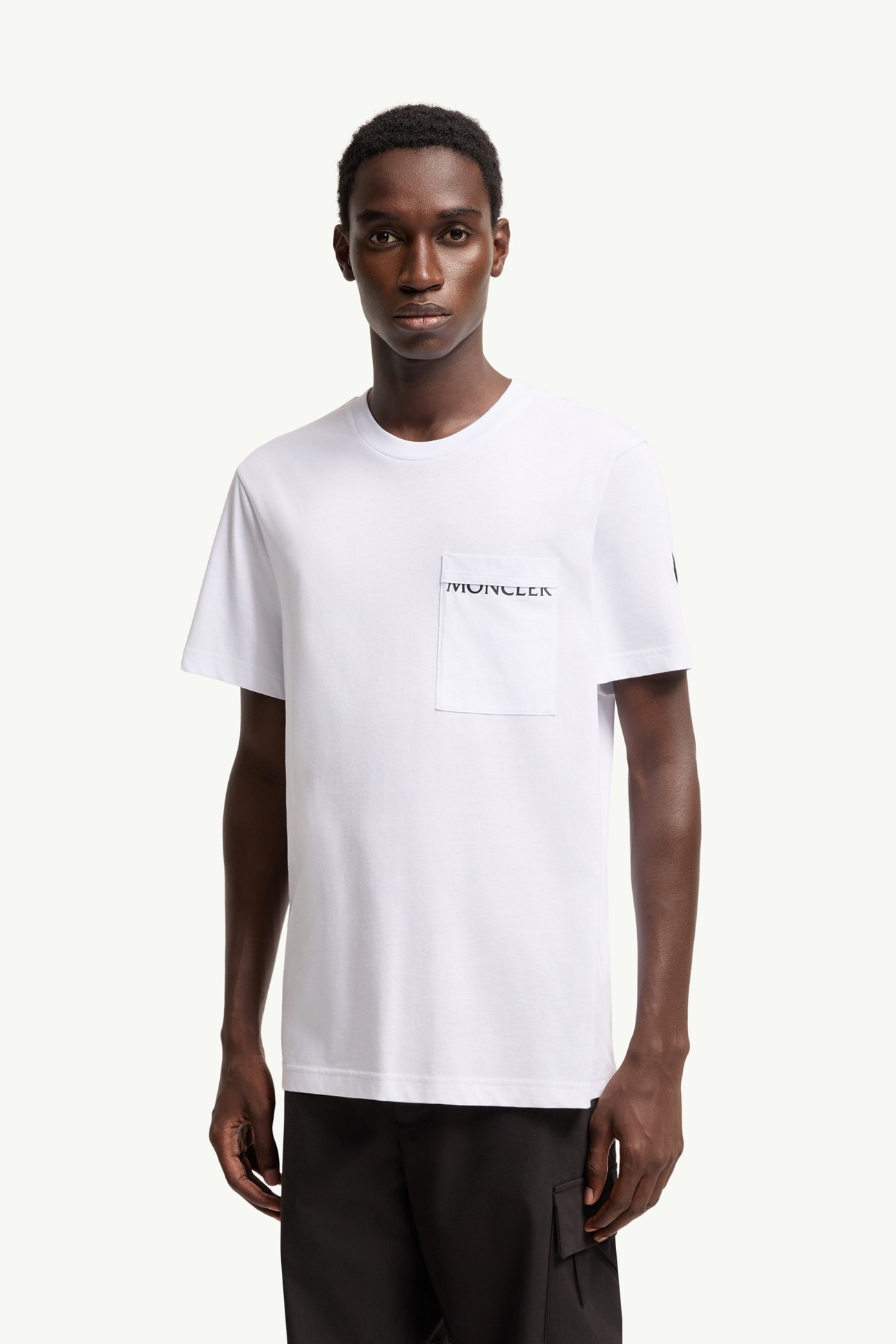 T-shirt en jersey de coton à logo Hommes Blanc Moncler 3