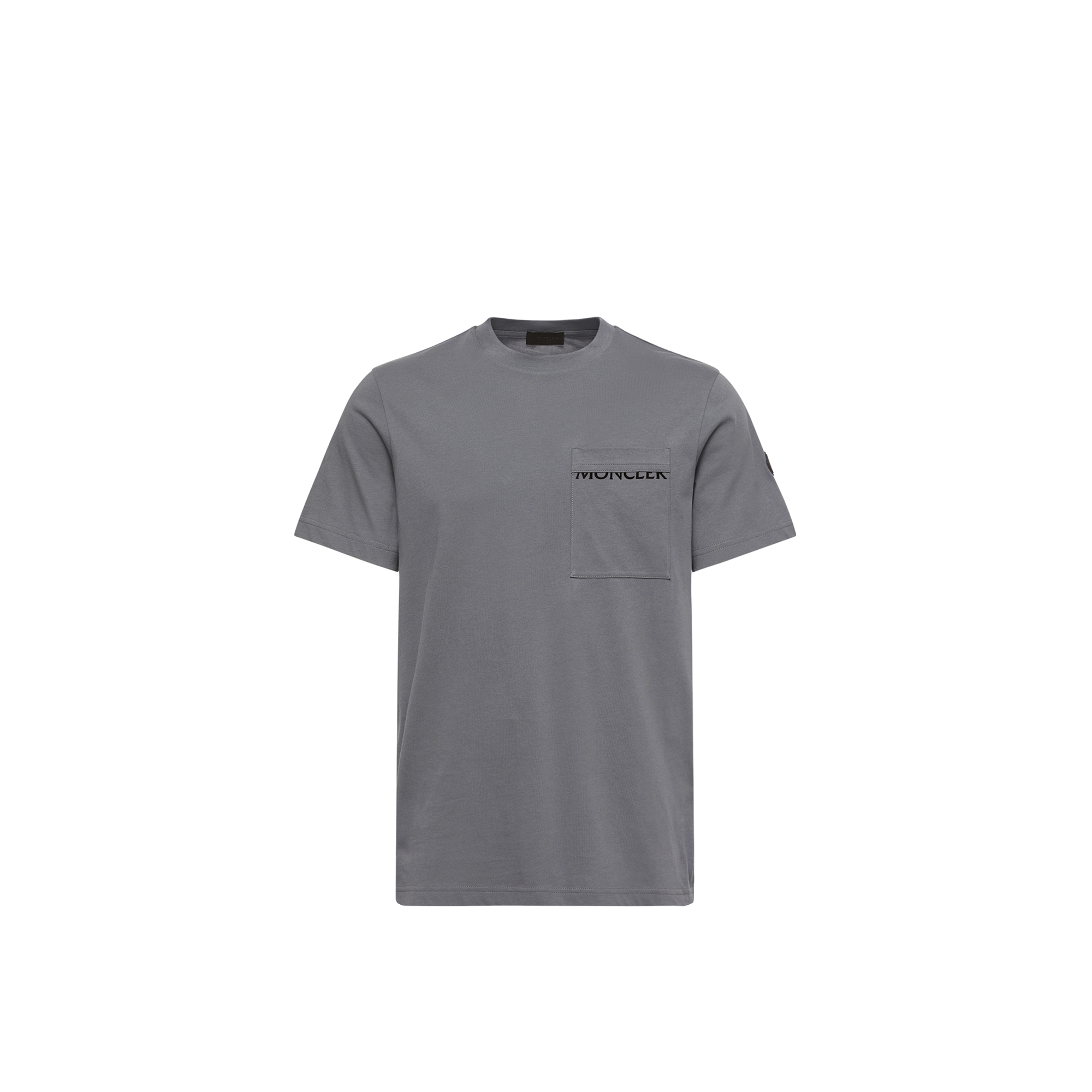 Moncler T-Shirt In Jersey Di Cotone Con Logo Uomo da Grigio, Taglia: S