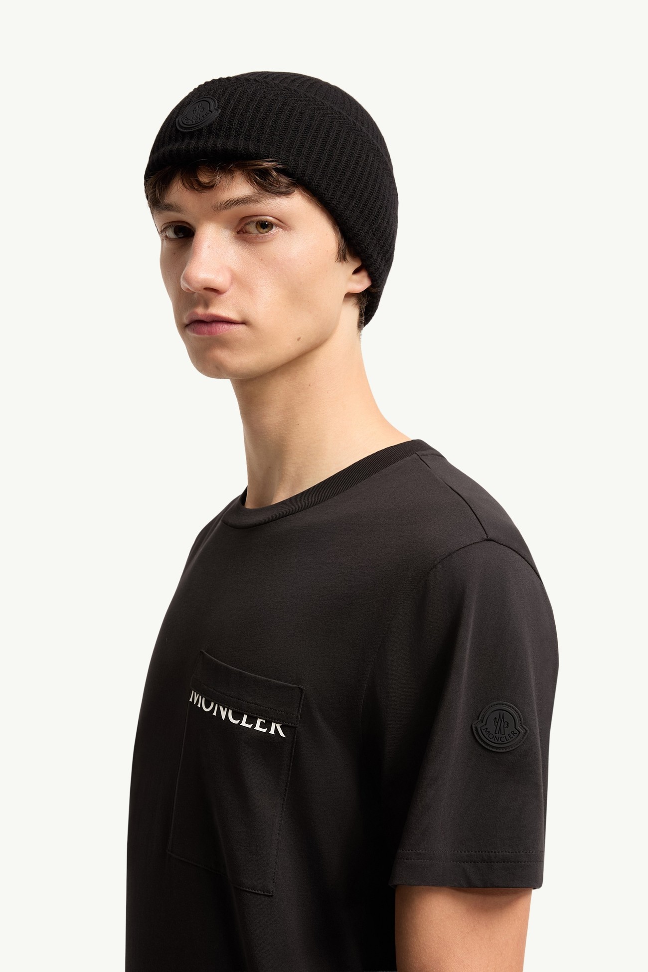 Logo Cotton Jersey T-Shirt Men Black Moncler 1