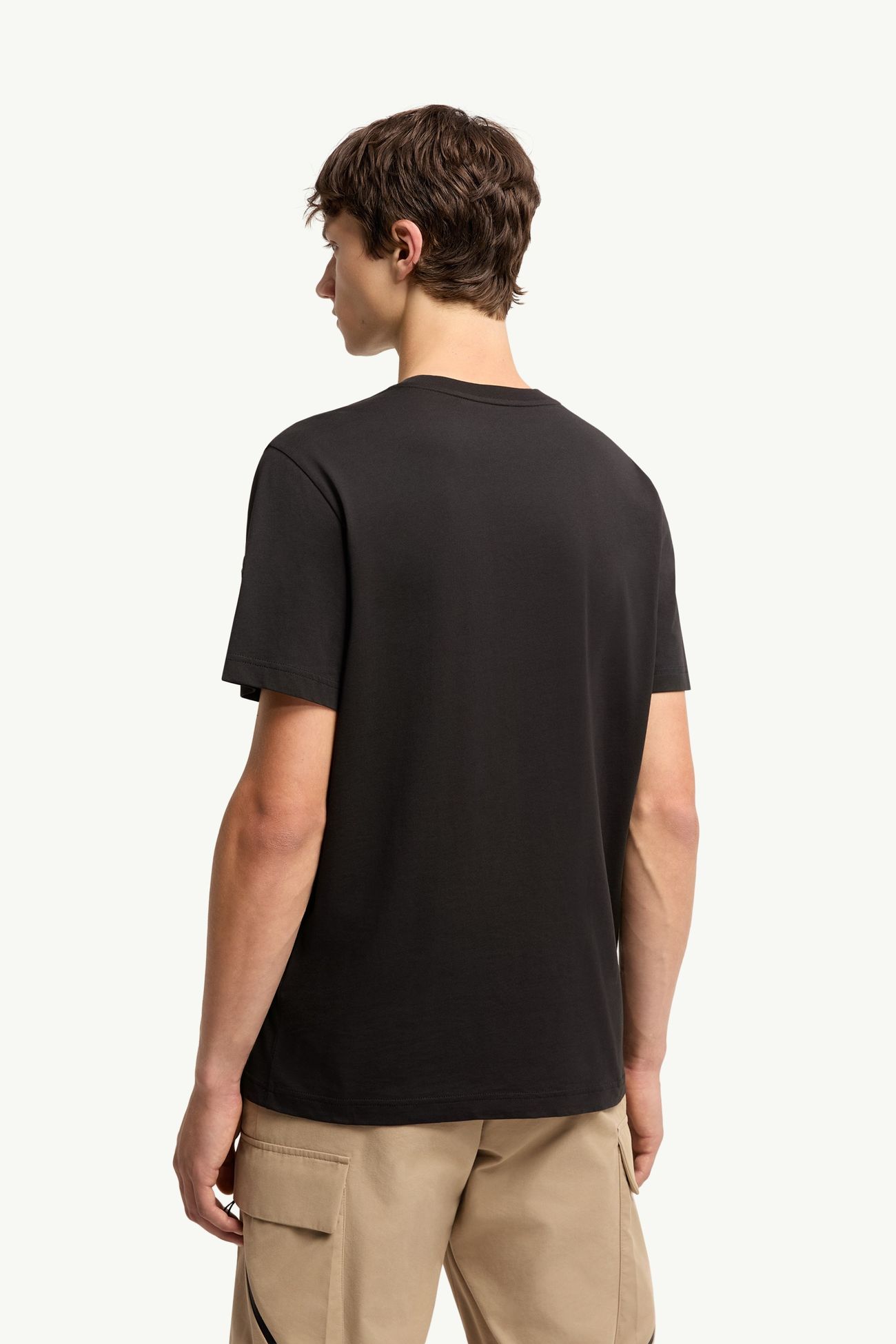 Logo Cotton Jersey T-Shirt Men Black Moncler 4