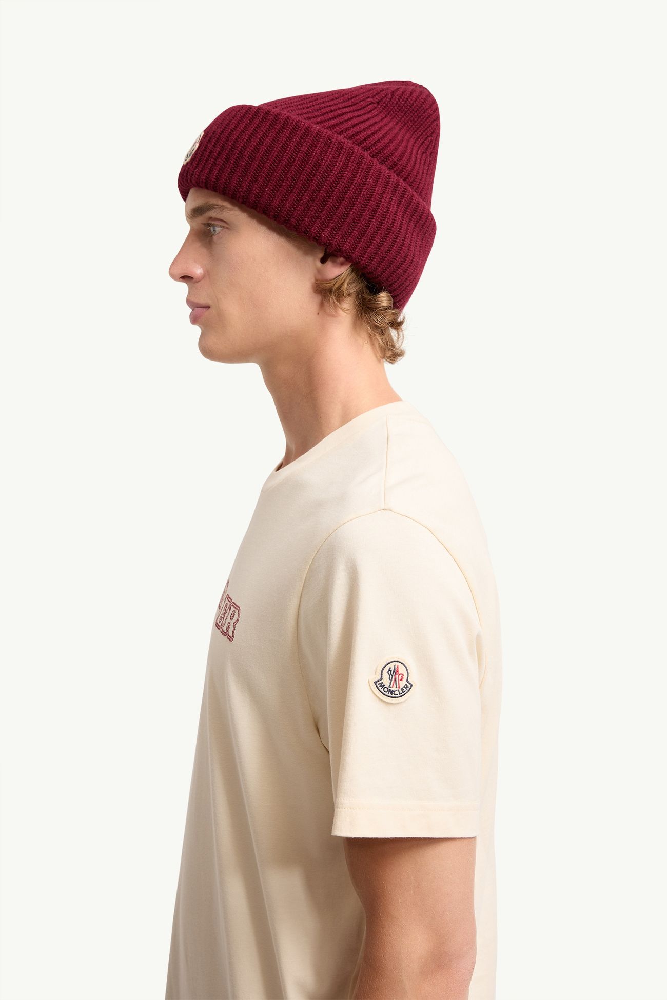 男士标识棉质T恤 男士 象牙白 Moncler 1