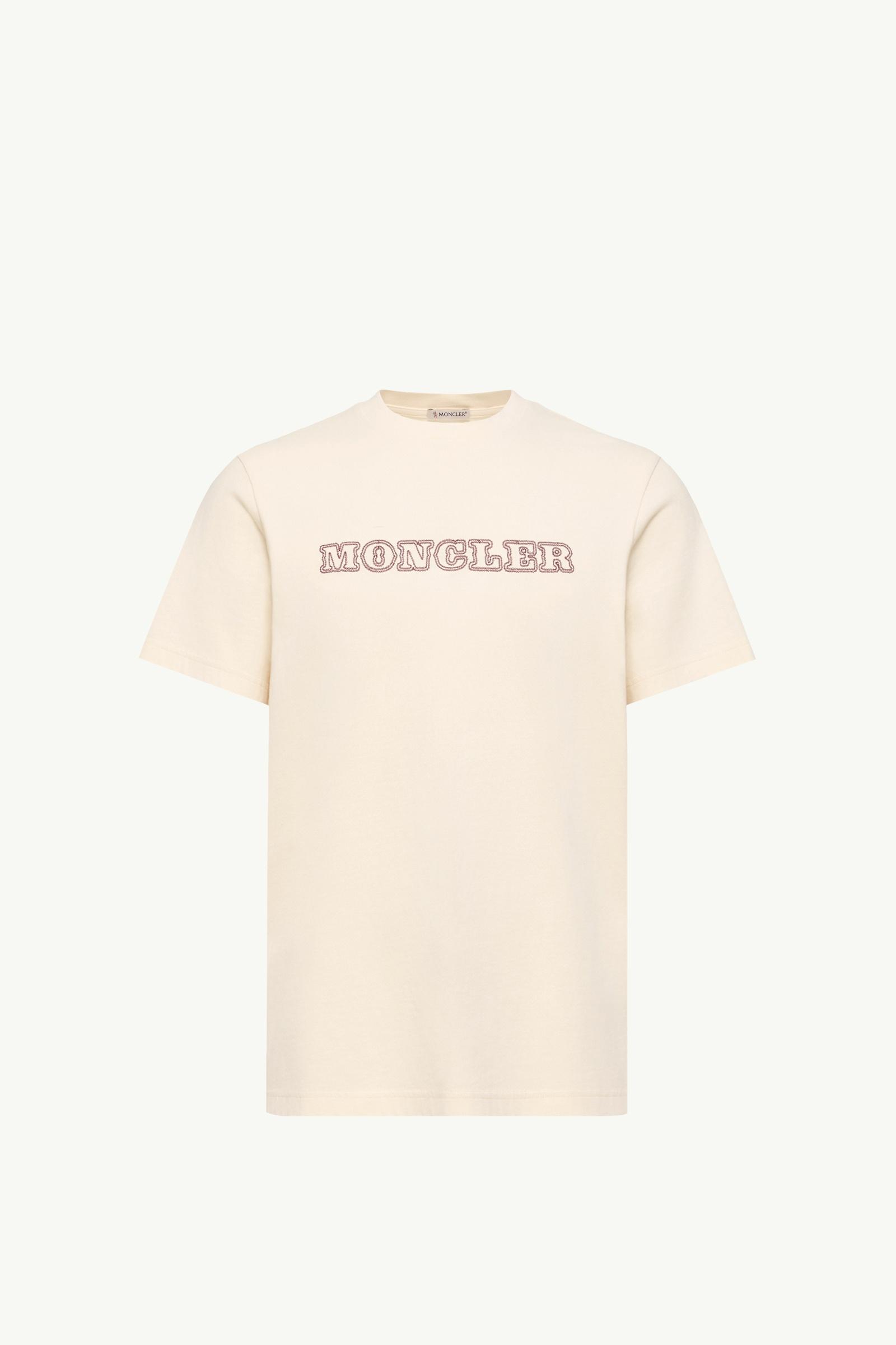 Logo Cotton Jersey T-Shirt Men White Ivory Moncler, 1 of 0