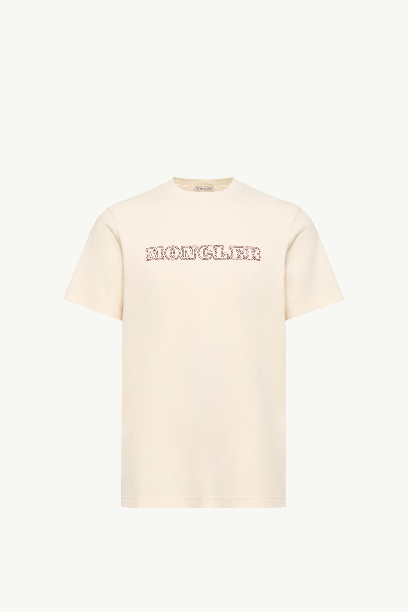 Logo Cotton Jersey T-Shirt Men White Ivory Moncler 2