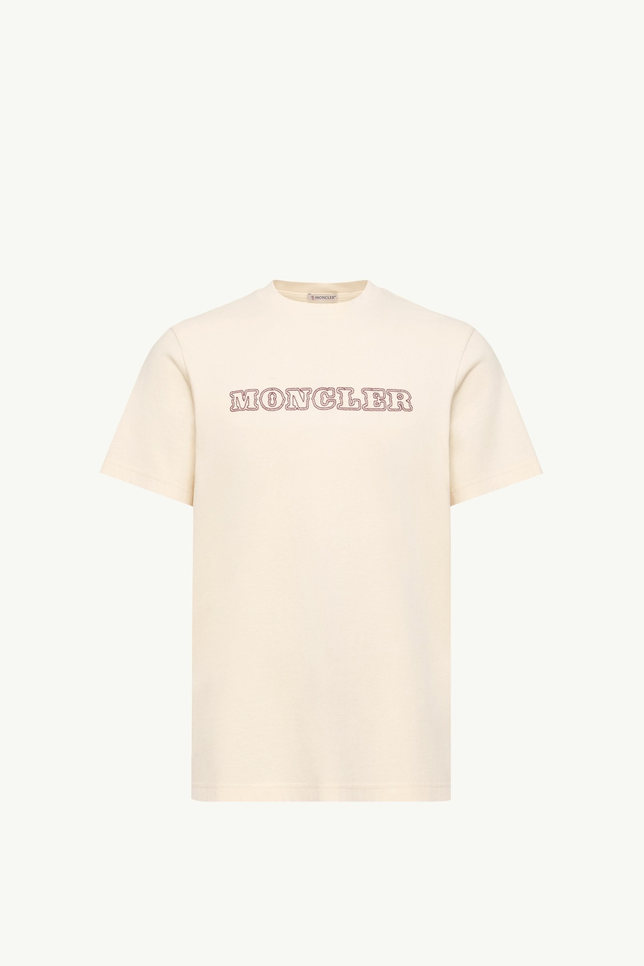 Logo Cotton Jersey T-Shirt Men White Ivory Moncler 2