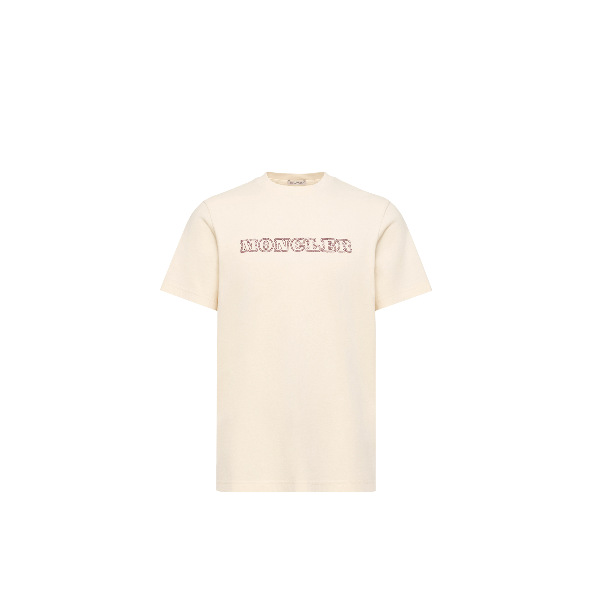 Moncler   Logo Cotton Jersey T-Shirt for Men in White, Size: S