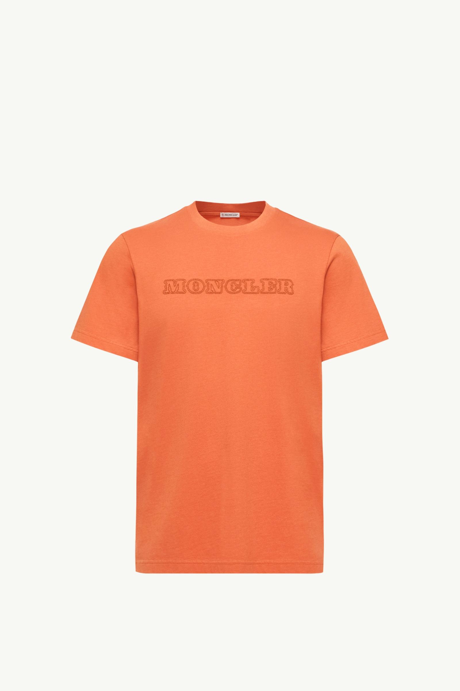 Logo Cotton Jersey T-Shirt Men Orange Moncler, 1 of 0