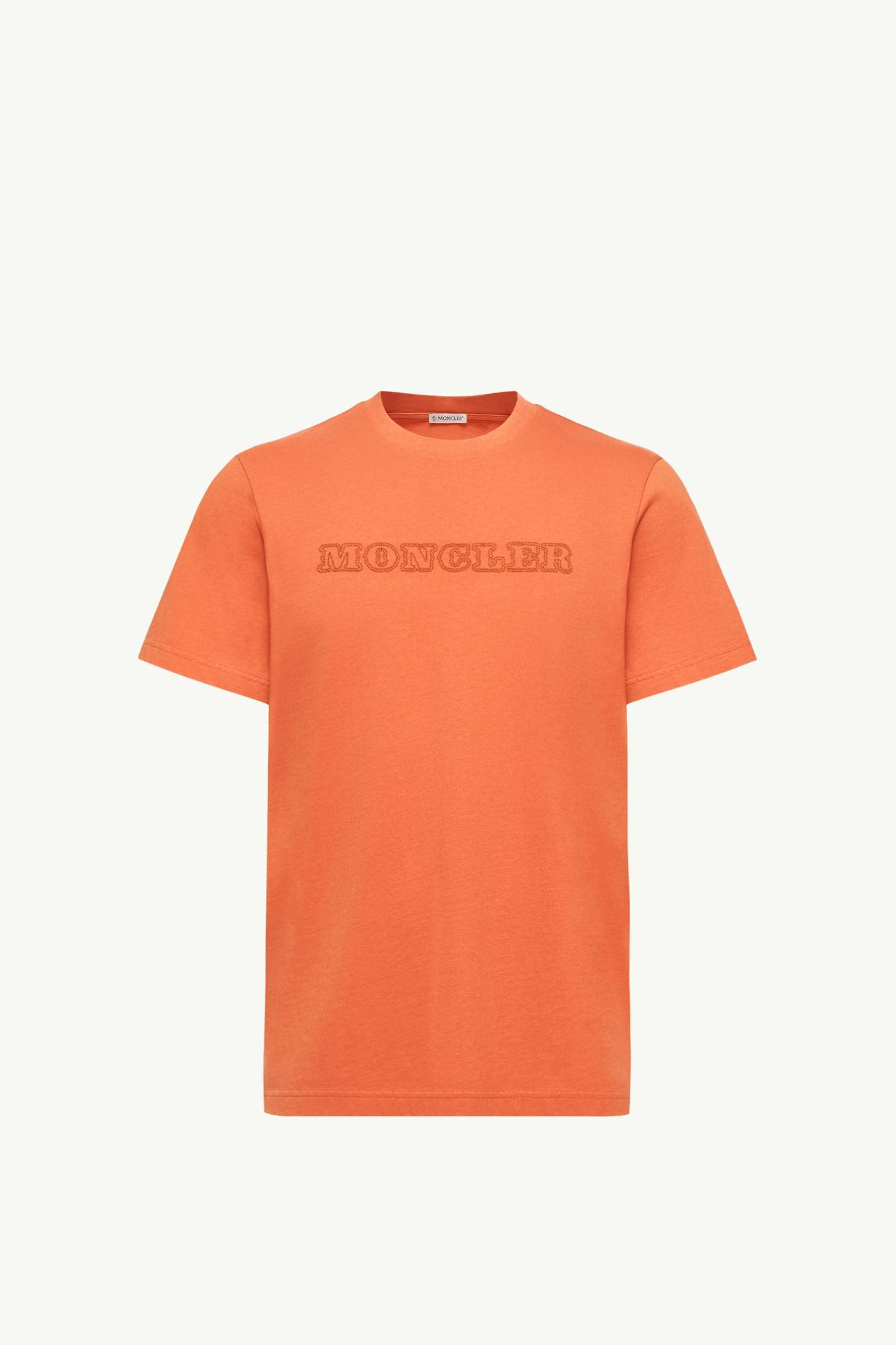 Logo Cotton Jersey T-Shirt Men Orange Moncler 2