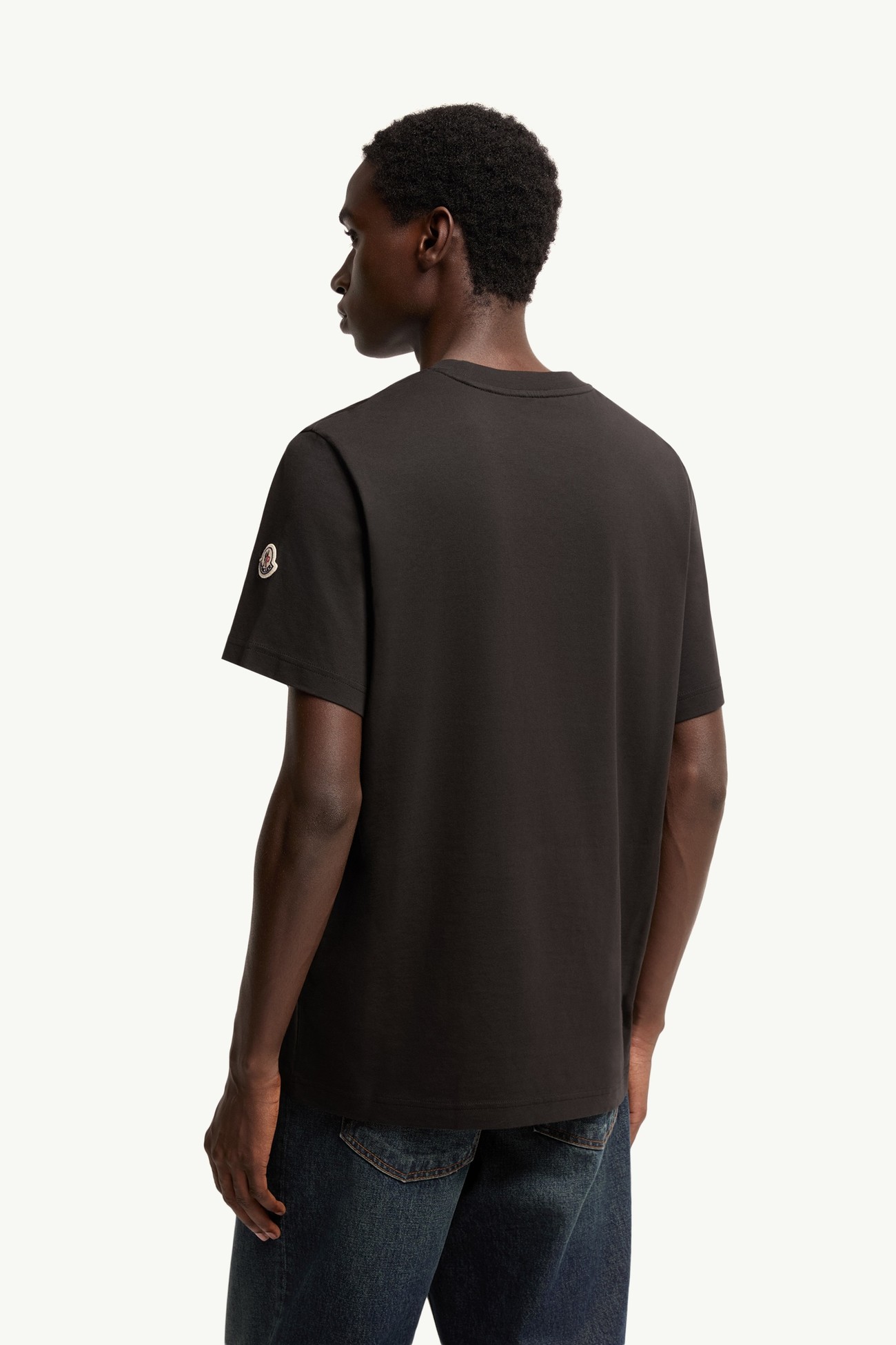 T-Shirt in jersey di cotone con logo Uomo Nero Moncler 4