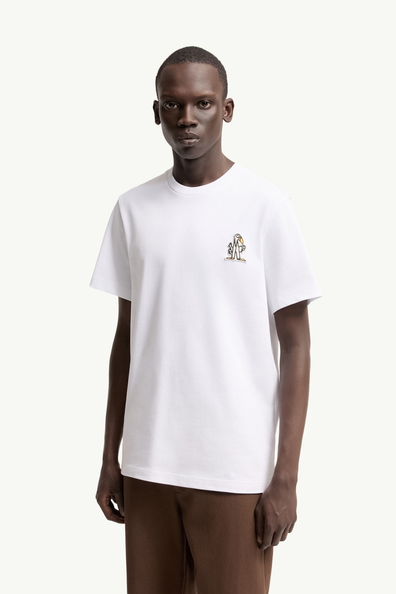 T-shirt en coton à logo Hommes Blanc Moncler 3