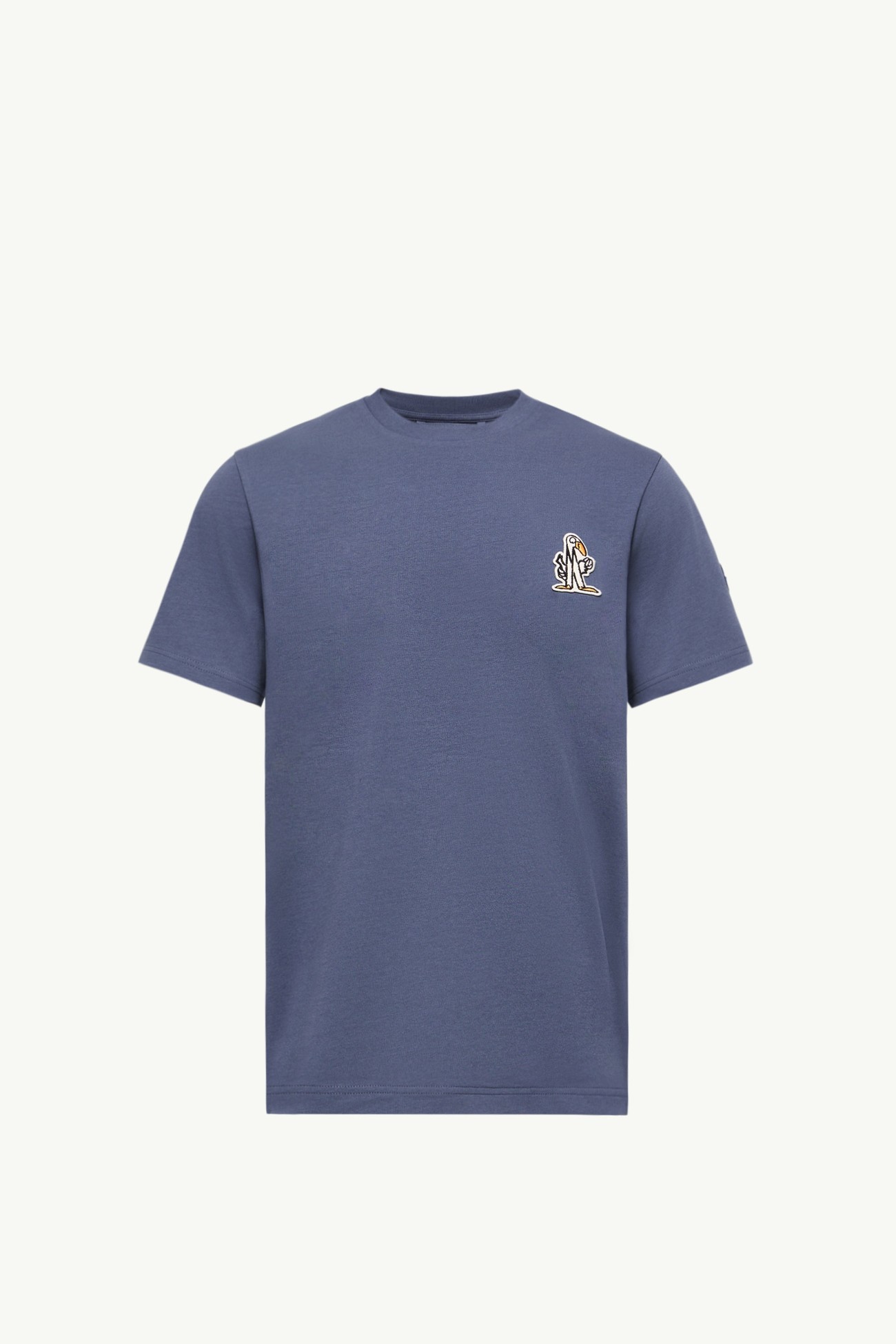 Logo Cotton T-Shirt Men Cobalt Blue Moncler 2