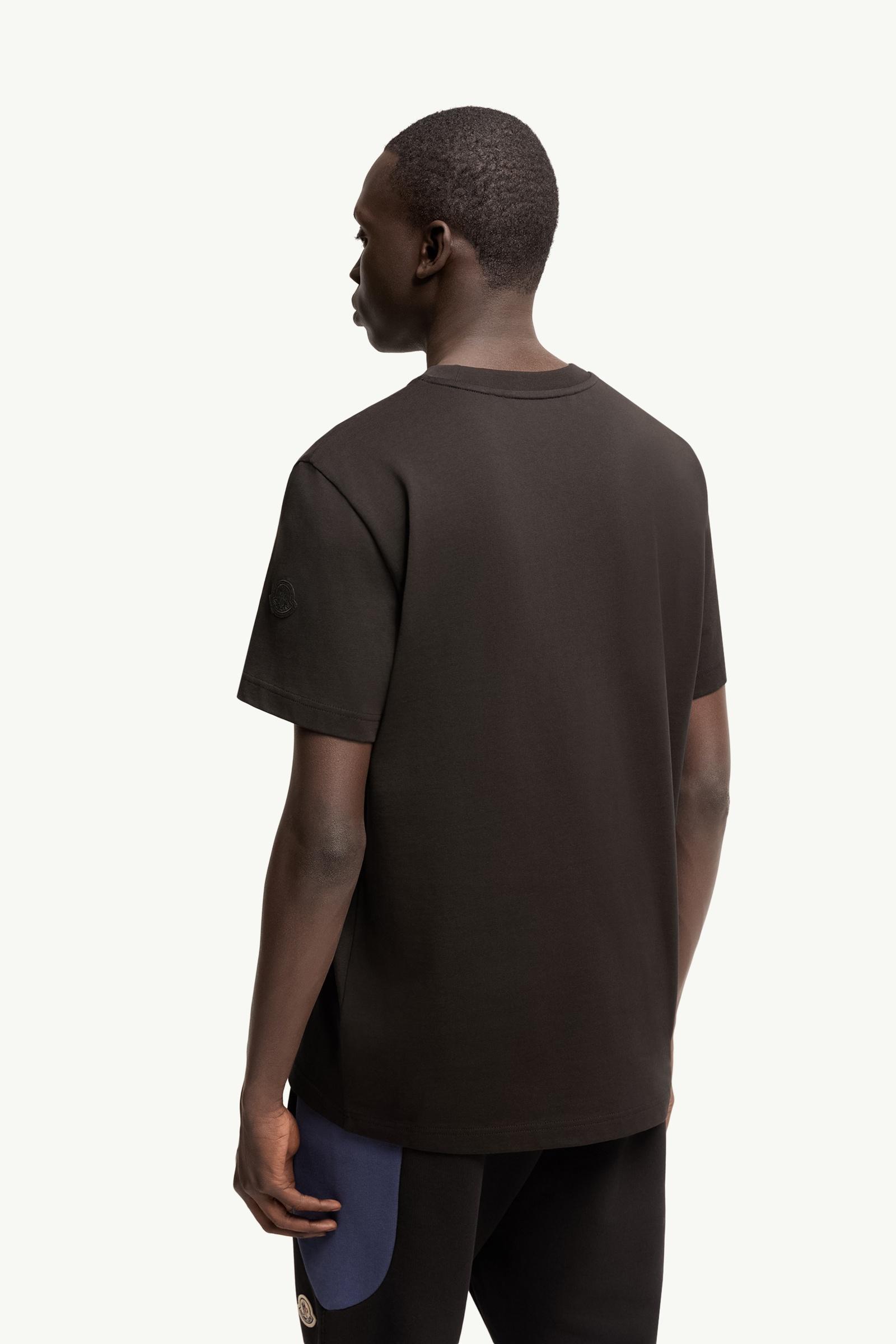 Black Logo Cotton T-Shirt - Polos & T-shirts for Men | Moncler US
