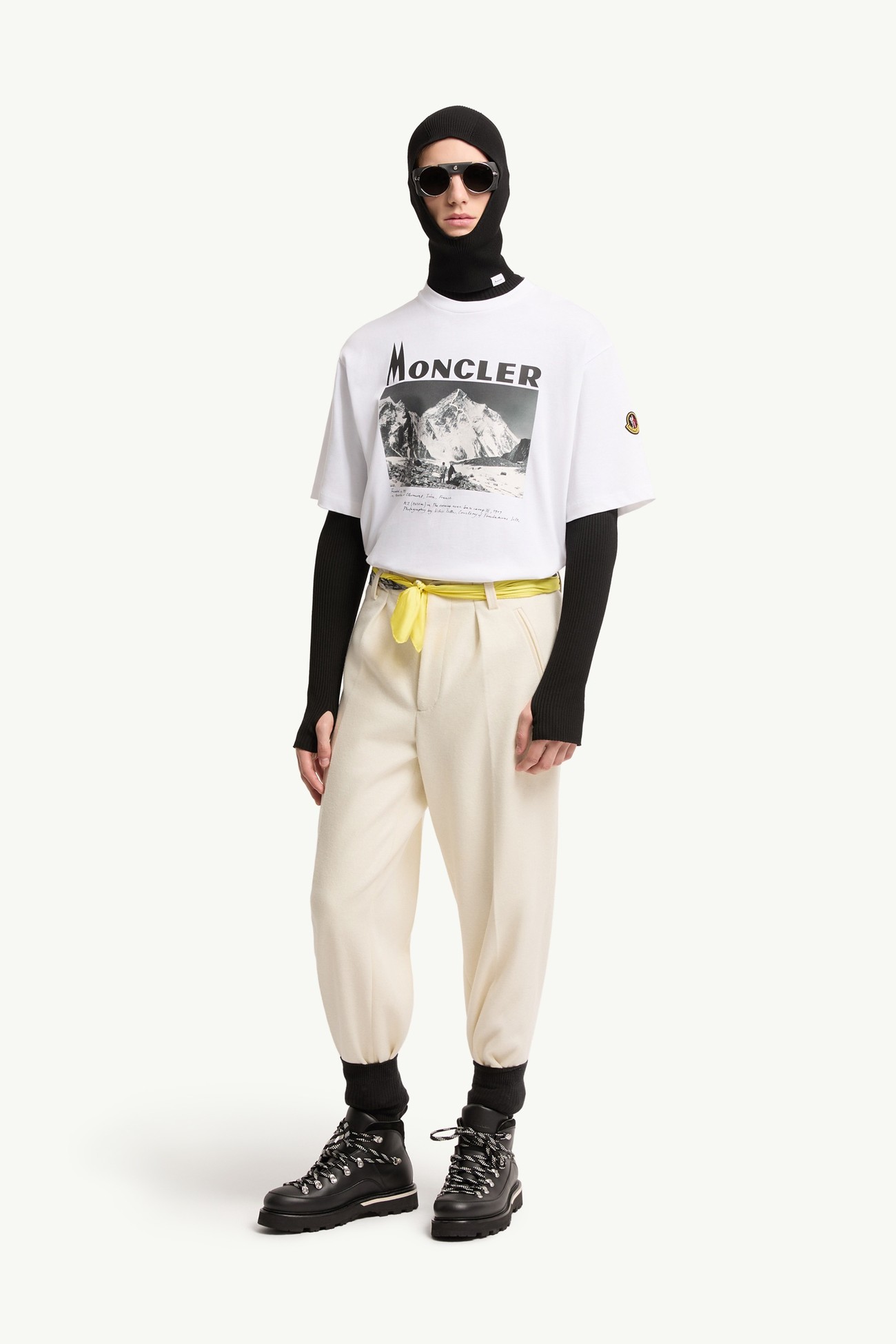 K2 Print Short Sleeve Cotton Jersey T-Shirt Men White Moncler 0