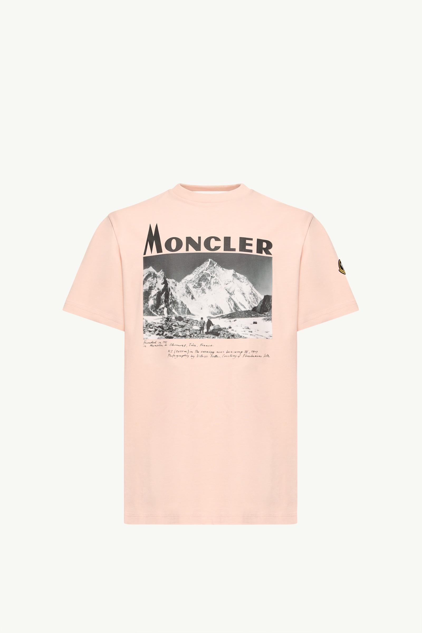 Camiseta de manga corta de jersey de algodón con estampado K2 Hombre Rosado Moncler, 1 of 0