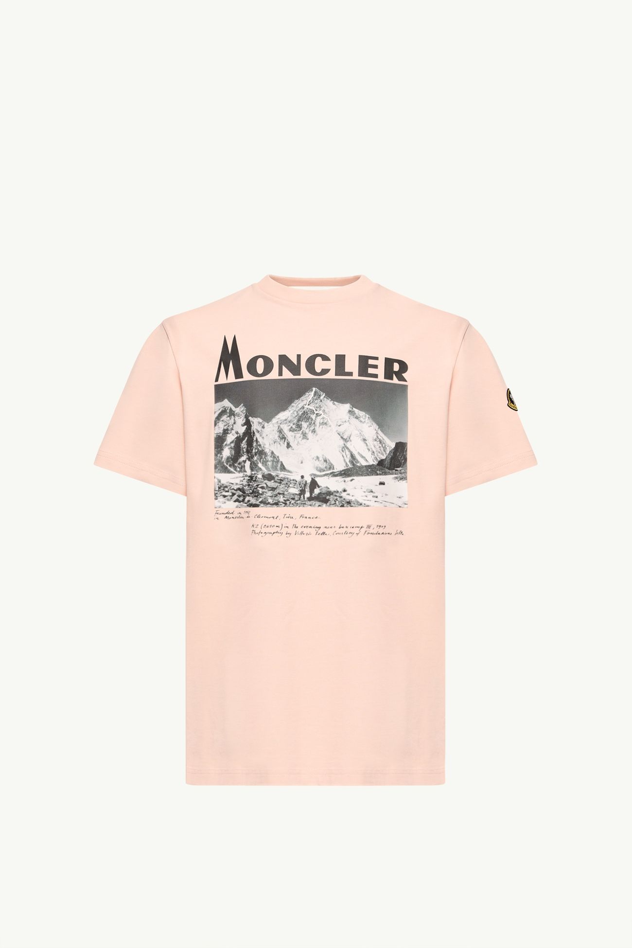 K2印花短袖棉質針織布T恤 男士 粉紅色 Moncler 2