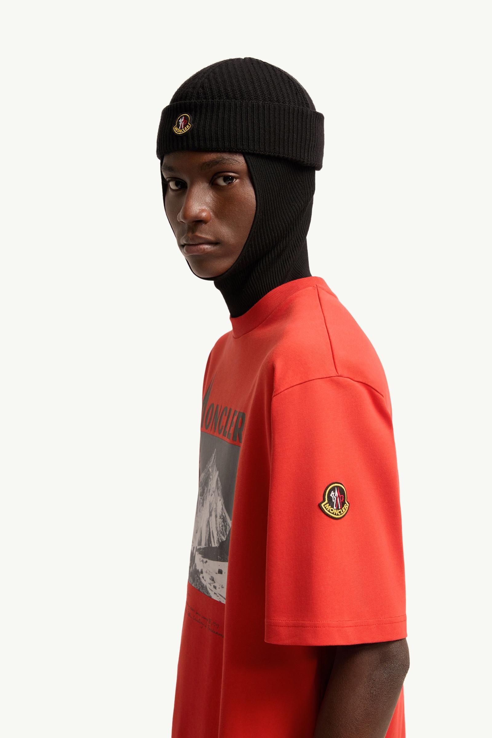 Red K2 Print Short Sleeve Cotton Jersey T-Shirt - Moncler Re/Icons