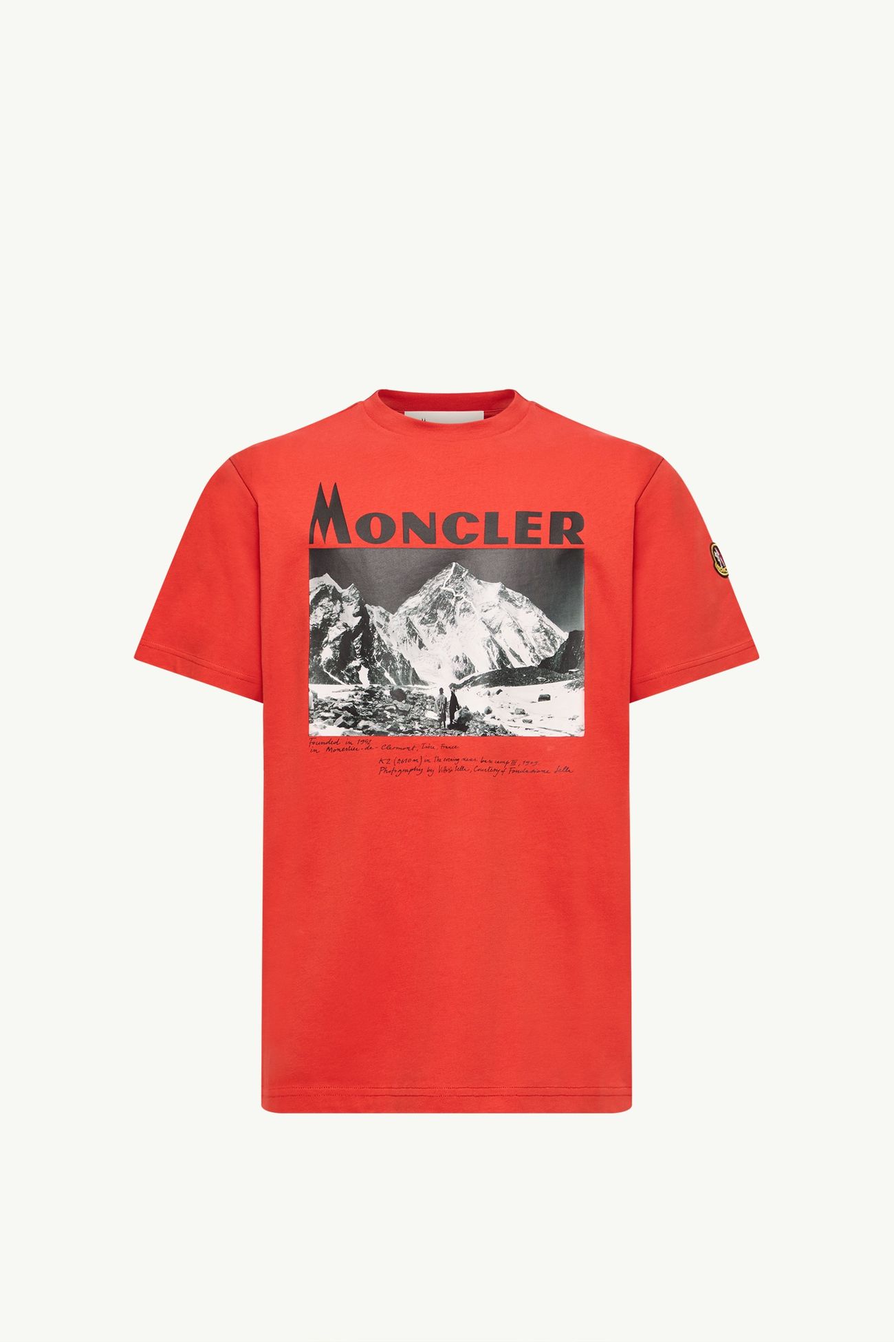 K2印花短袖棉質針織布T恤 男士 紅色 Moncler 2