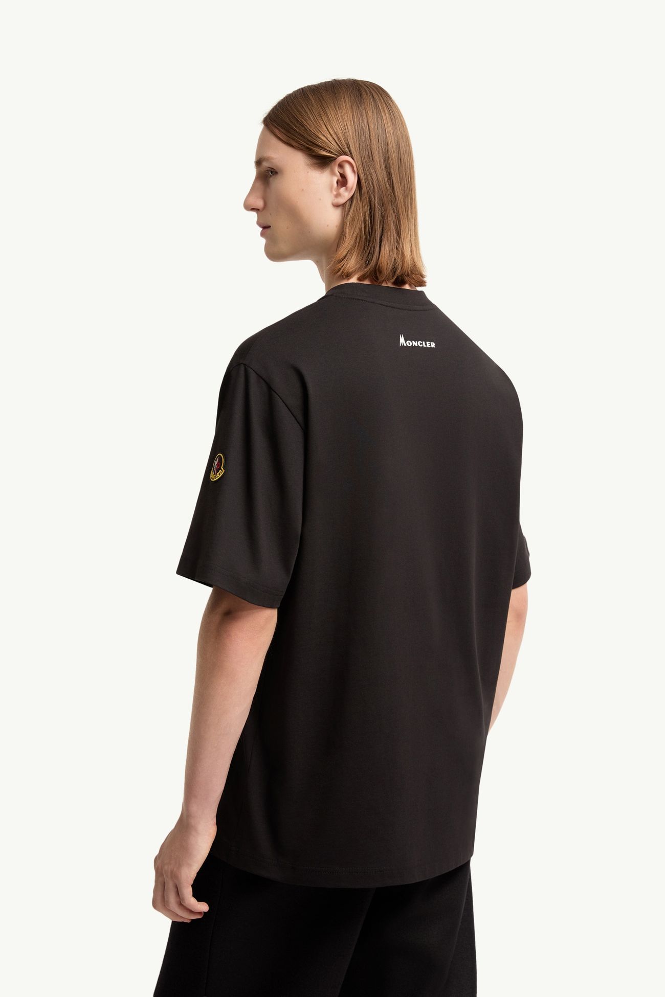 Camiseta de manga corta de jersey de algodón con estampado K2 Hombre Negro Moncler 4