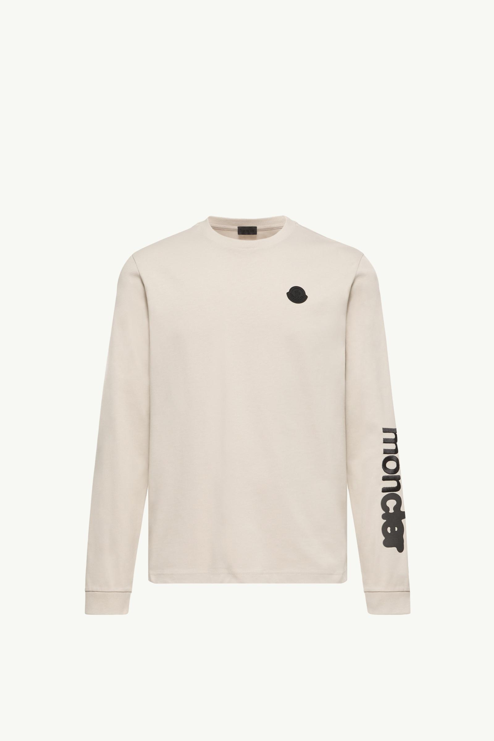 Cotton Jersey Long Sleeve T-Shirt Men White Ivory Moncler, 1 of 0