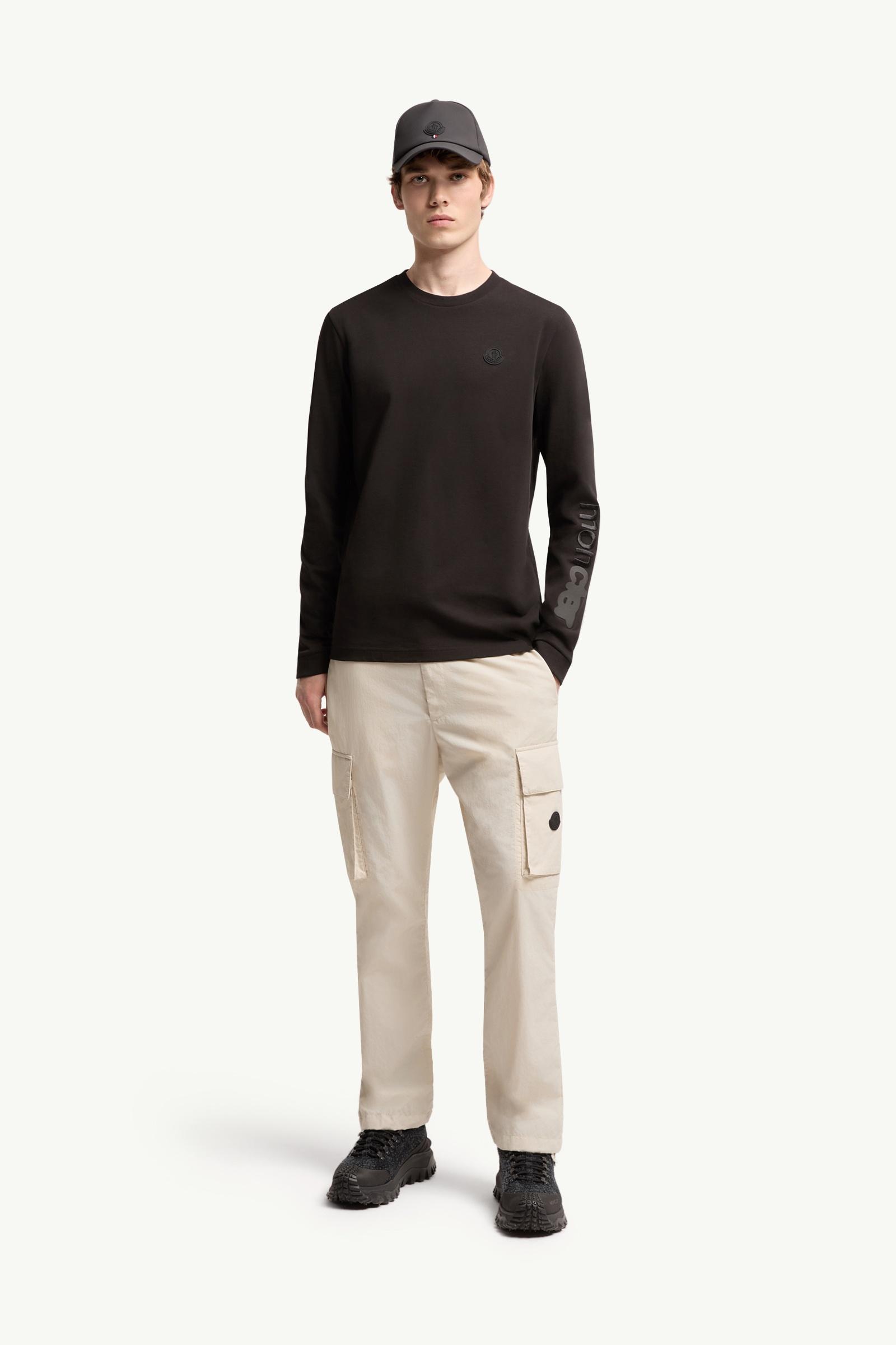 Cotton Jersey Long Sleeve T-Shirt Men Black Moncler, 1 of 0