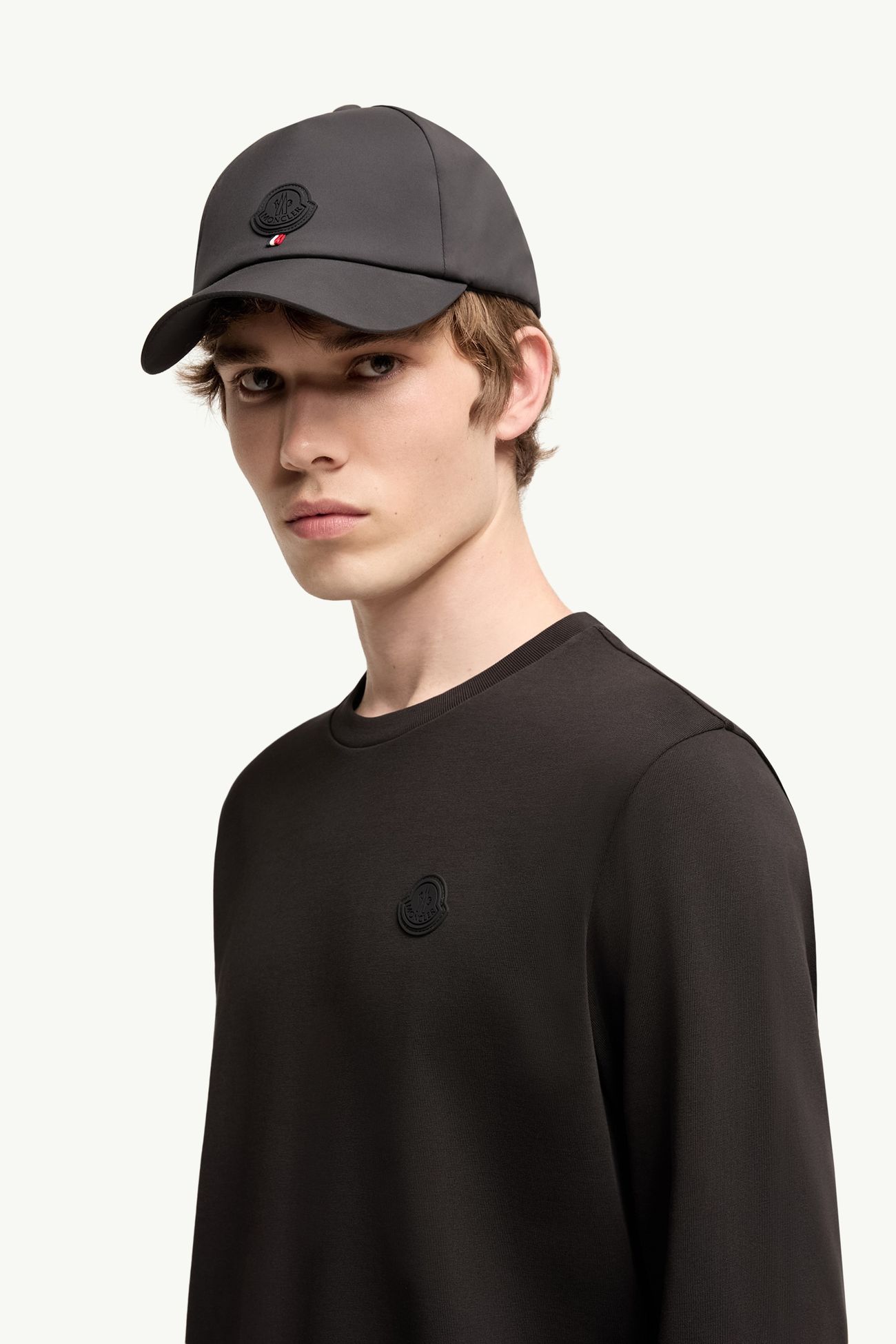 T-shirt à manches longues en jersey de coton Hommes Noir Moncler 1