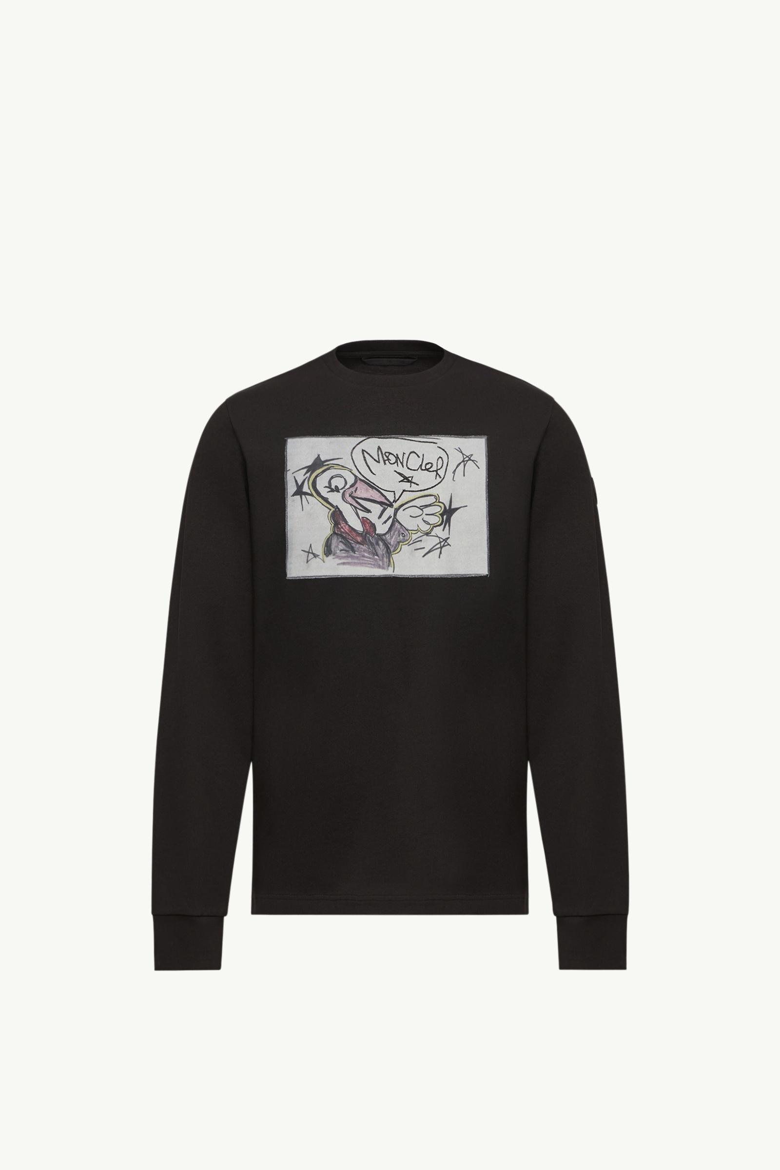 MonDuck Long Sleeve Cotton T-Shirt Men Black Moncler, 1 of 0
