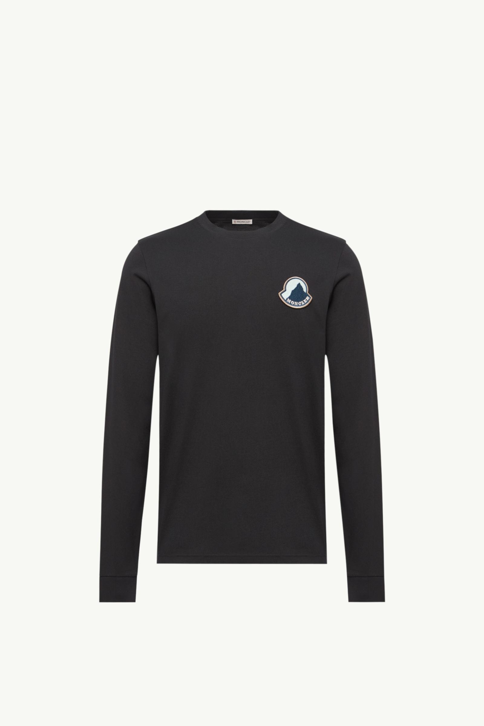 Logo Cotton Long Sleeve T-Shirt Men Dark Blue Moncler, 1 of 0