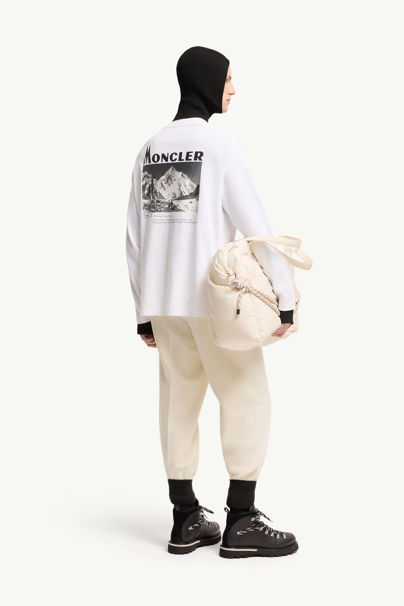 Camiseta de algodón de manga larga con estampado K2 Hombre Blanco Moncler 0