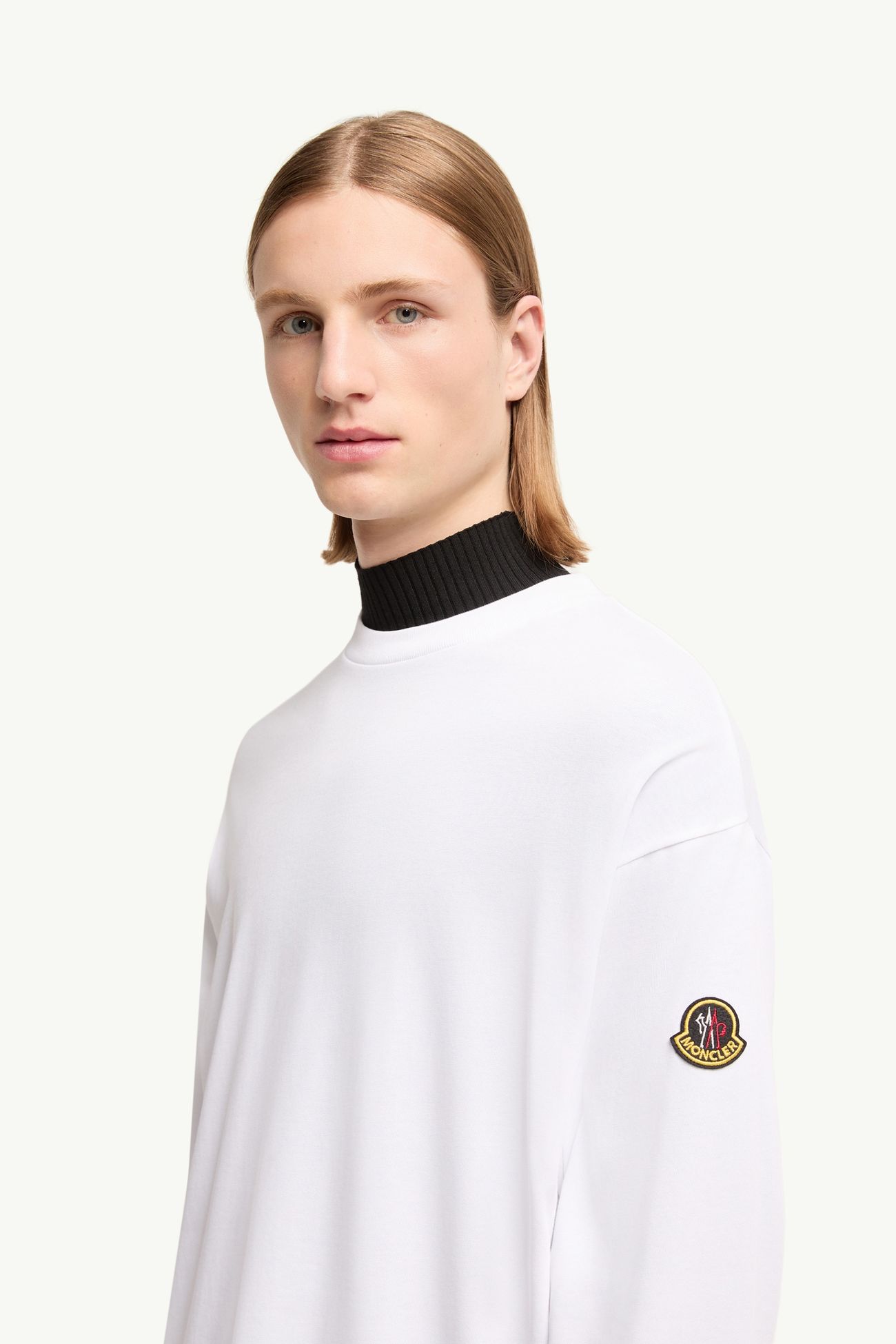 Camiseta de algodón de manga larga con estampado K2 Hombre Blanco Moncler 1