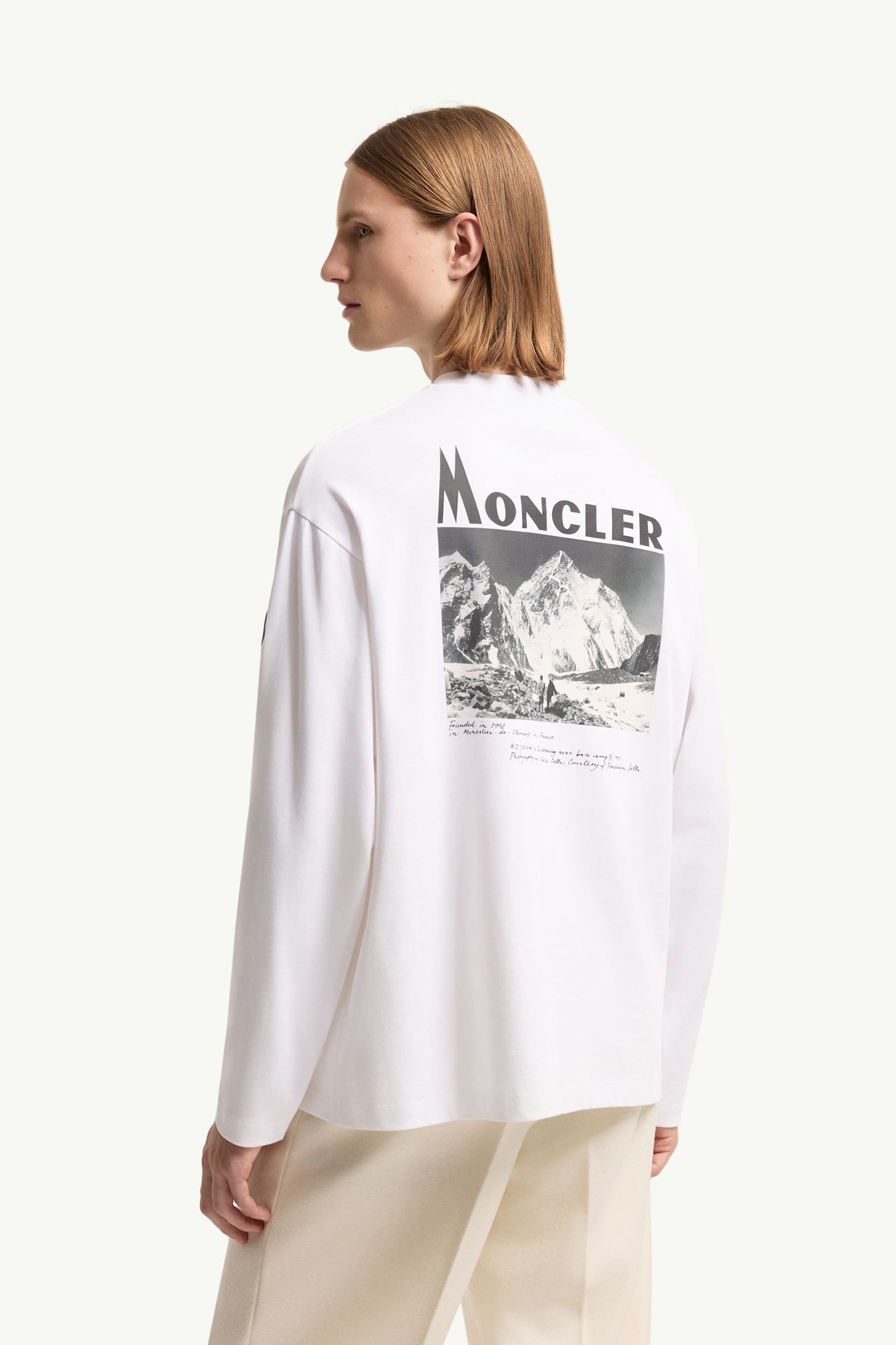 K2印花長袖棉質T恤 男士 白色 Moncler 5