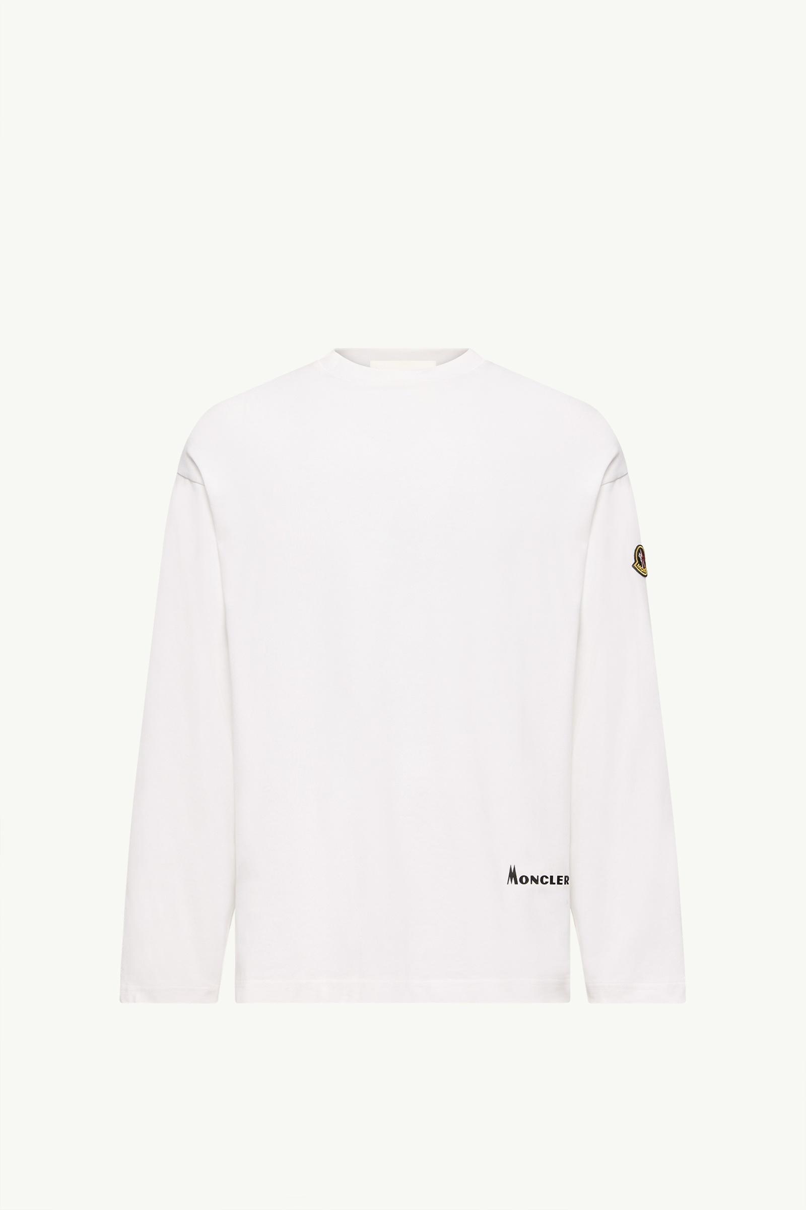 Camiseta de algodón de manga larga con estampado K2 Hombre Blanco Moncler
