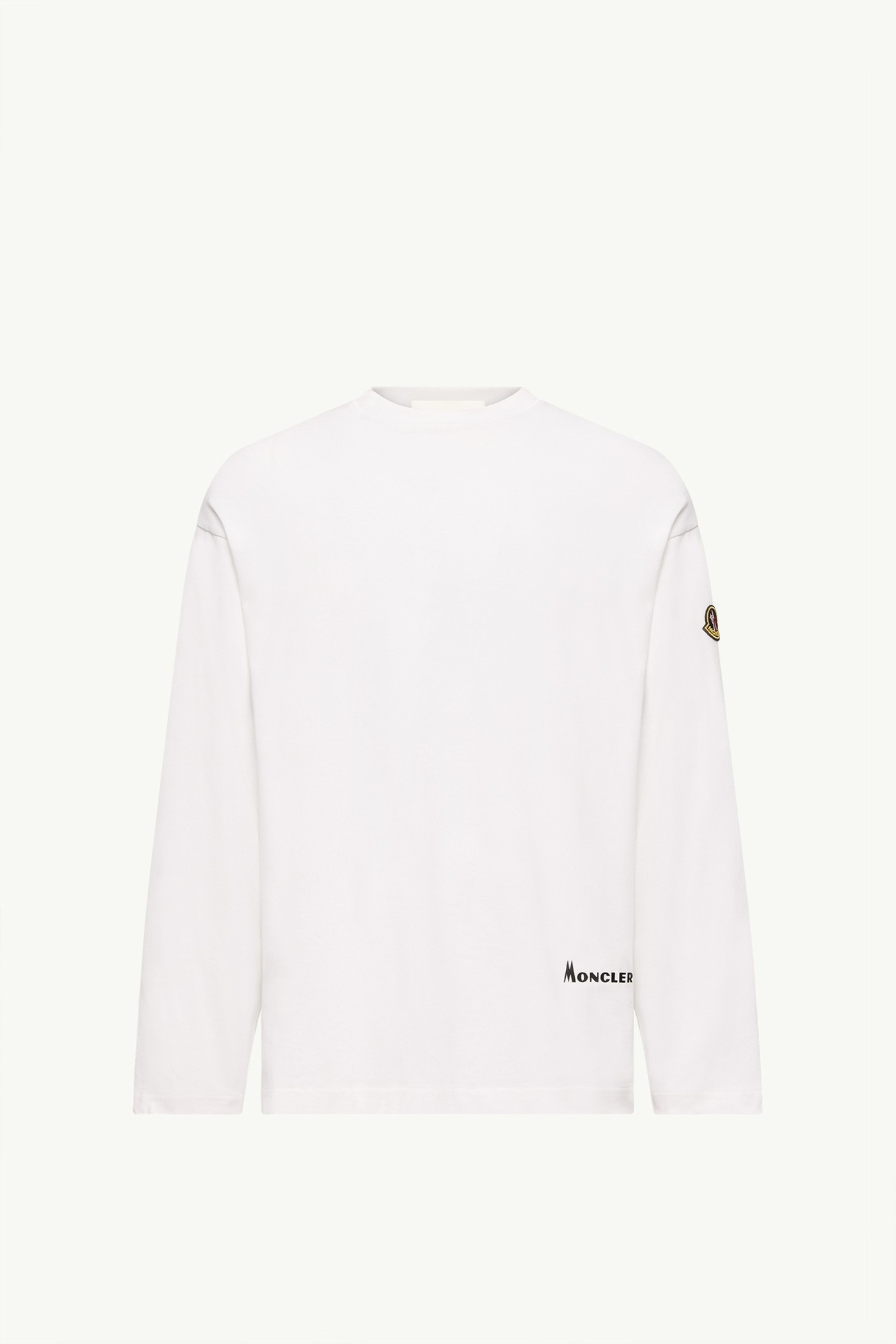 K2 Print Long Sleeve Cotton T-Shirt Men White Moncler 2