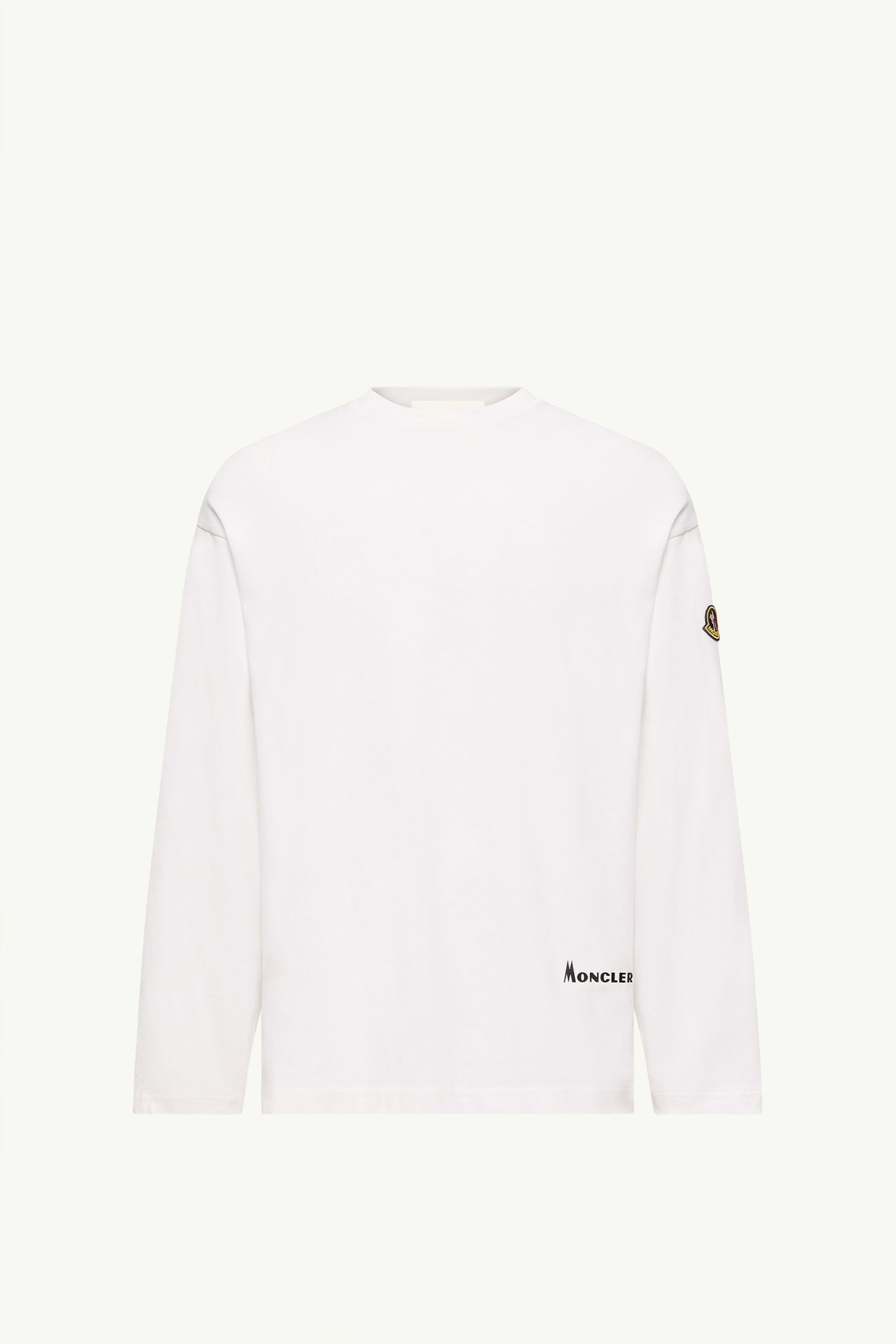 T-shirt a maniche lunghe in jersey di cotone con stampa K2 Uomo Bianco Moncler 2