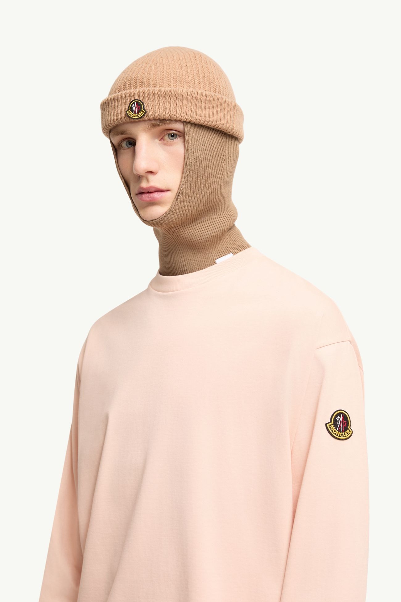 T-shirt en coton à manches longues et imprimé K2 Hommes Rose Moncler 1